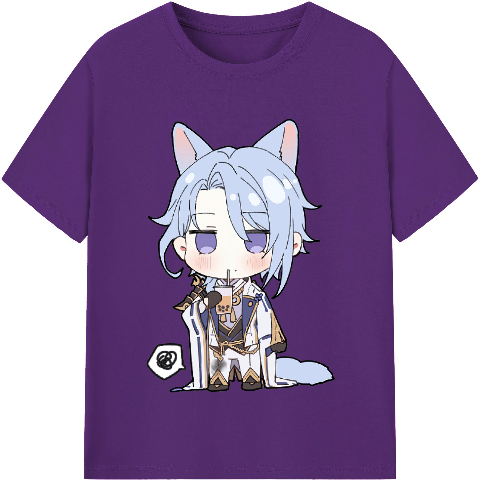 げんし神 神里綾人 かみさとあやと genshin Kamisato Ayato 綿100％半袖Tシャツ（フロントプリント）
