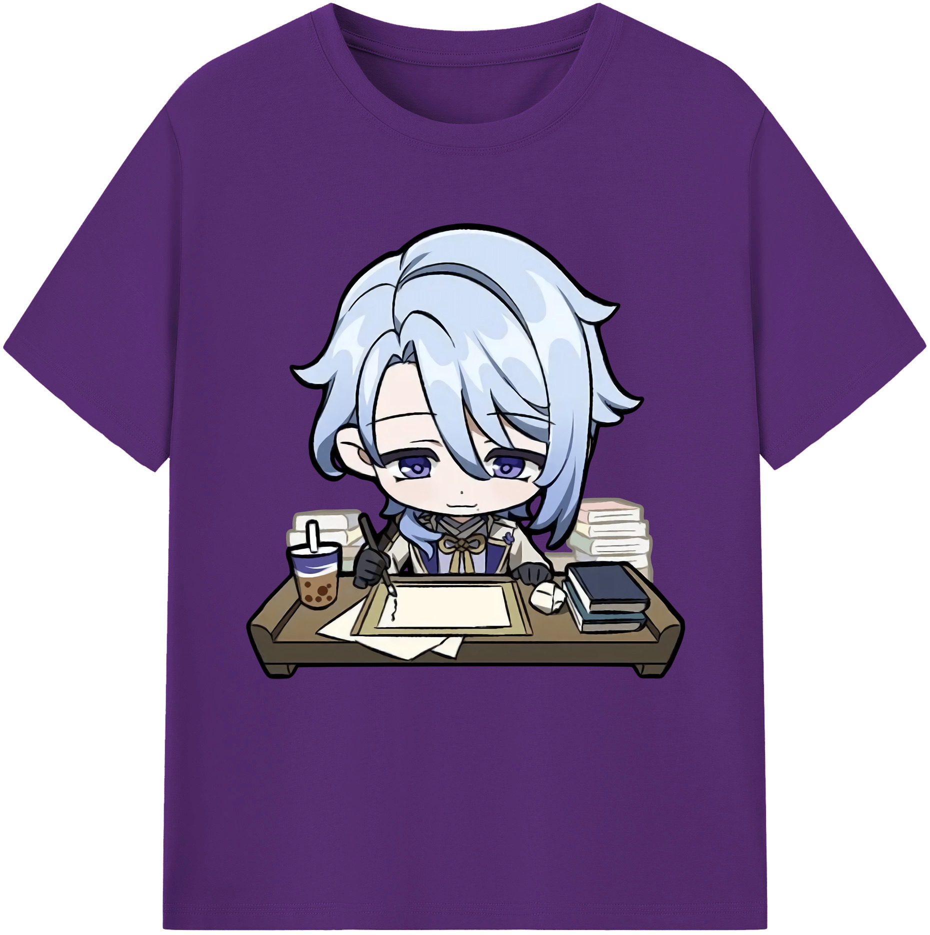 げんし神 神里綾人 かみさとあやと genshin Kamisato Ayato 綿100％半袖Tシャツ（フロントプリント）