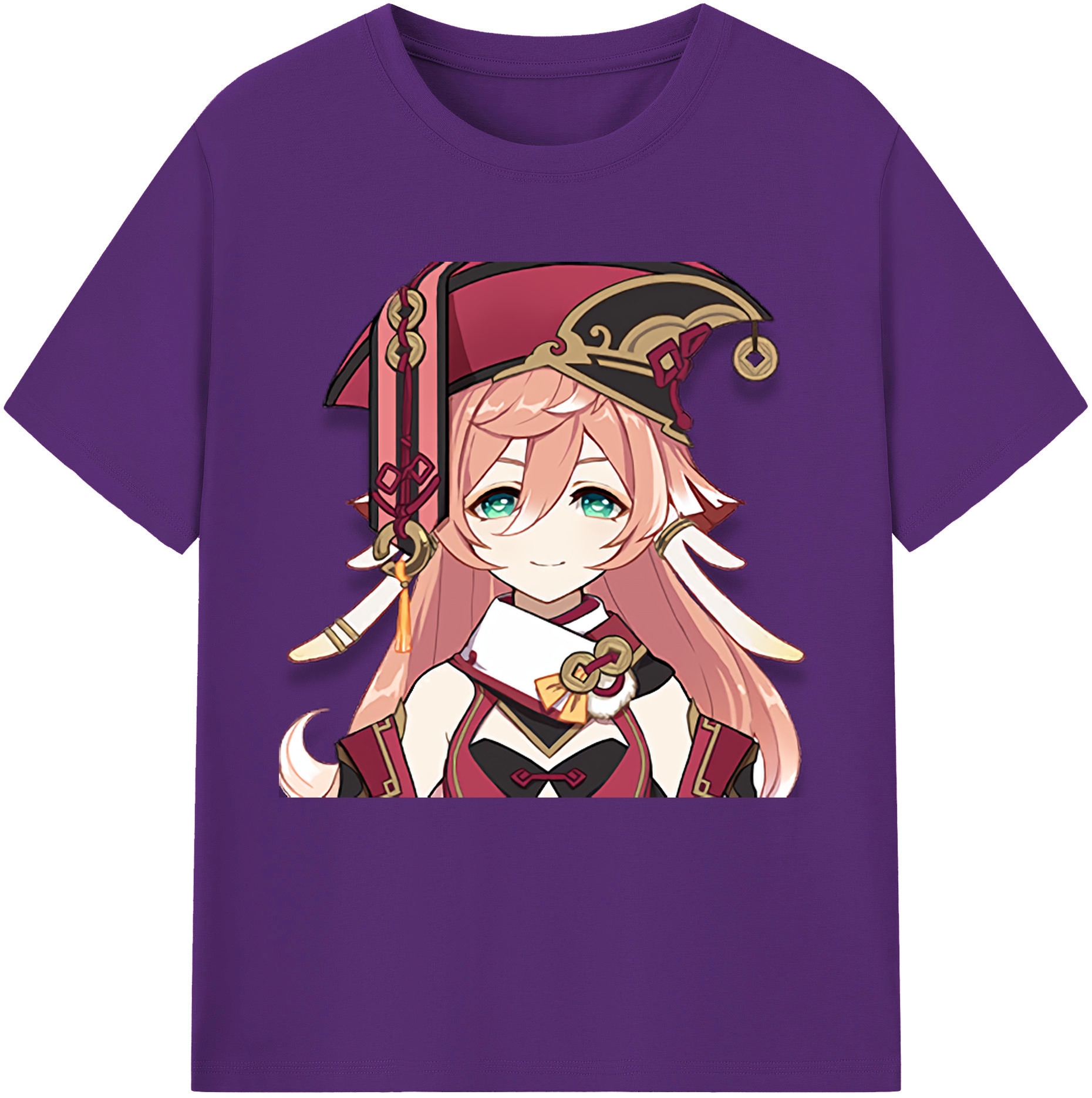 げんし神 ヤンフェイ genshin Yanfei 綿100％半袖Tシャツ（フロントプリント）