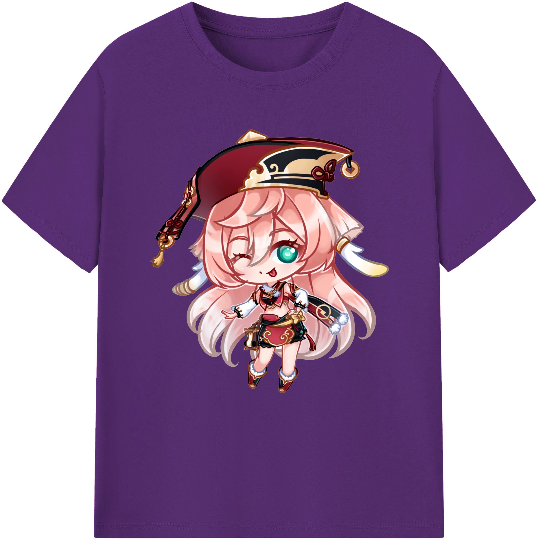 げんし神 ヤンフェイ genshin Yanfei 綿100％半袖Tシャツ（フロントプリント）