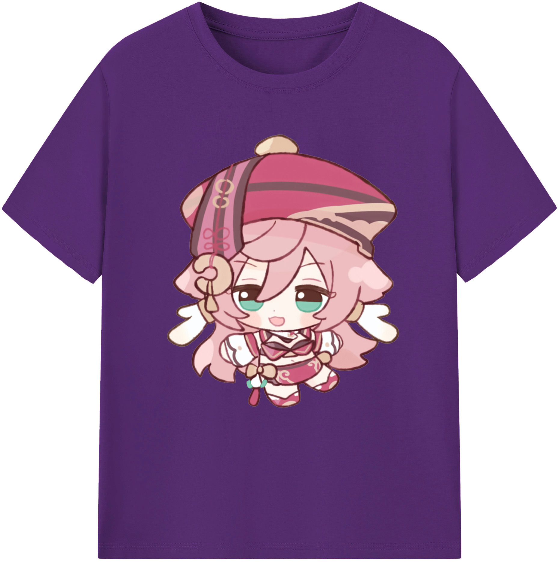 げんし神 ヤンフェイ genshin Yanfei 綿100％半袖Tシャツ（フロントプリント）
