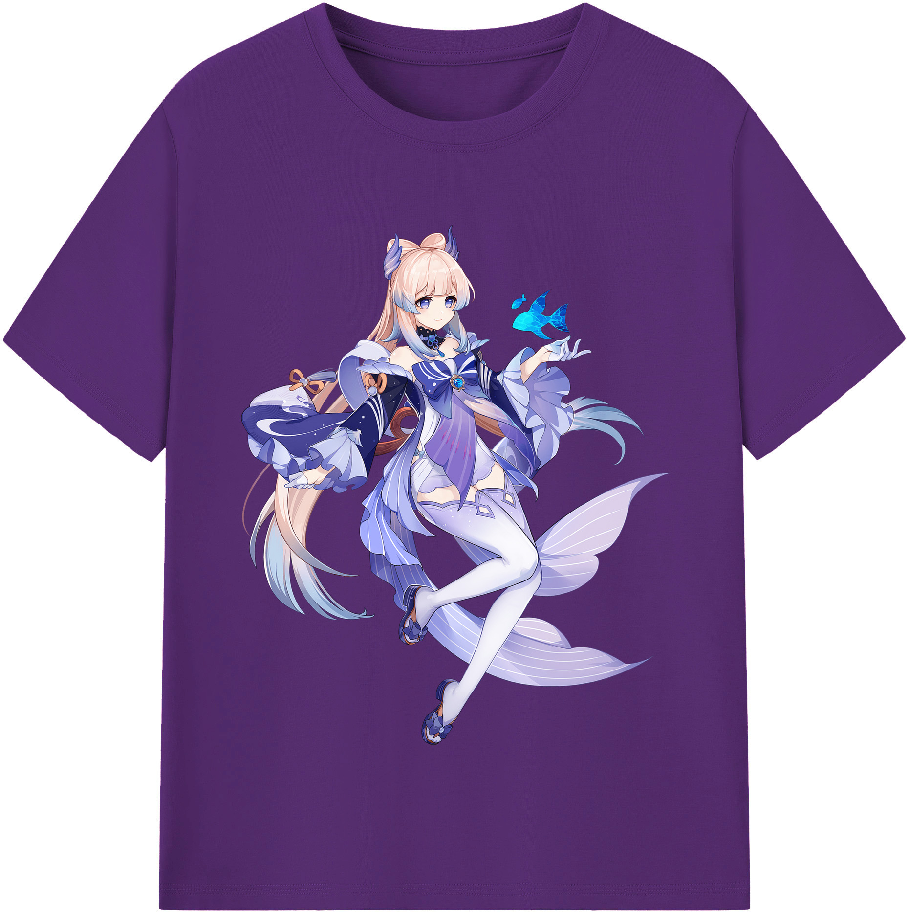げんし神 珊瑚宮心海 サンゴノミヤ・ココミ genshin Sangonomiya Kokomi 綿100％半袖Tシャツ（フロントプリント）