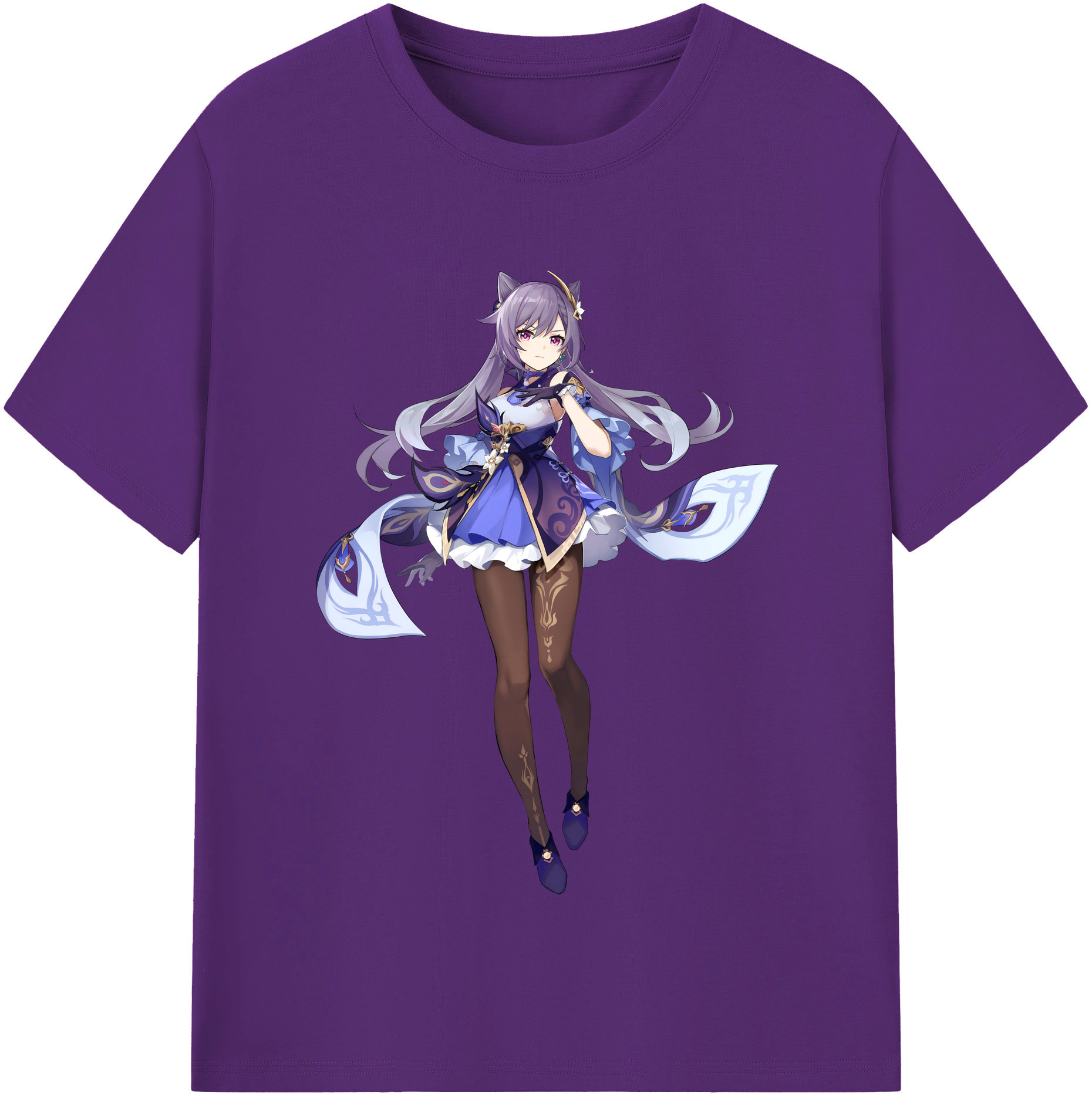 げんし神 刻晴 こくせい genshin Kokusei 綿100％半袖Tシャツ（フロントプリント）