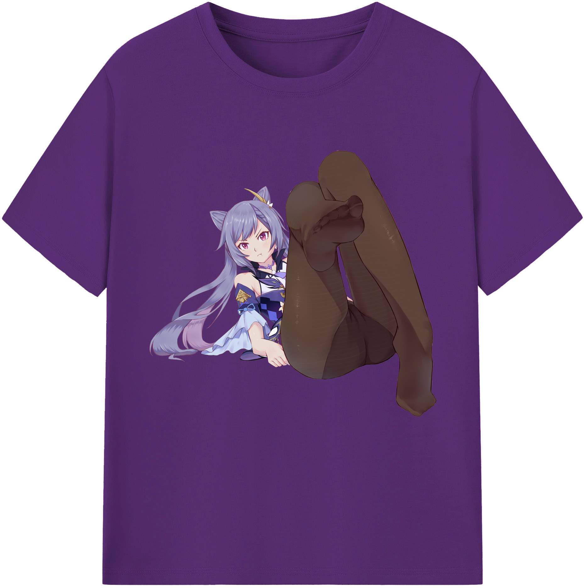 げんし神 刻晴 こくせい genshin Kokusei 綿100％半袖Tシャツ（フロントプリント）