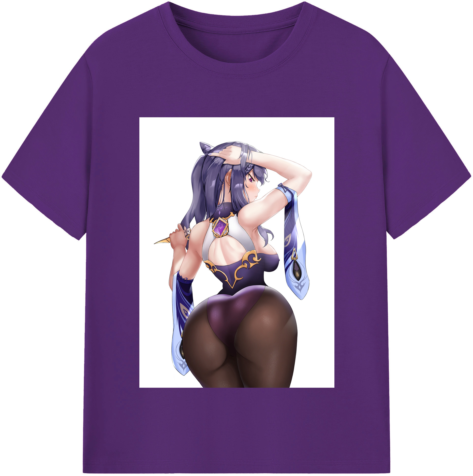 げんし神 刻晴 こくせい genshin Kokusei 綿100％半袖Tシャツ（フロントプリント）