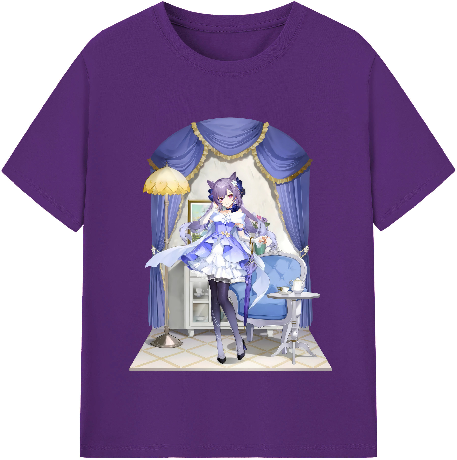 げんし神 刻晴 こくせい genshin Kokusei 綿100％半袖Tシャツ（フロントプリント）