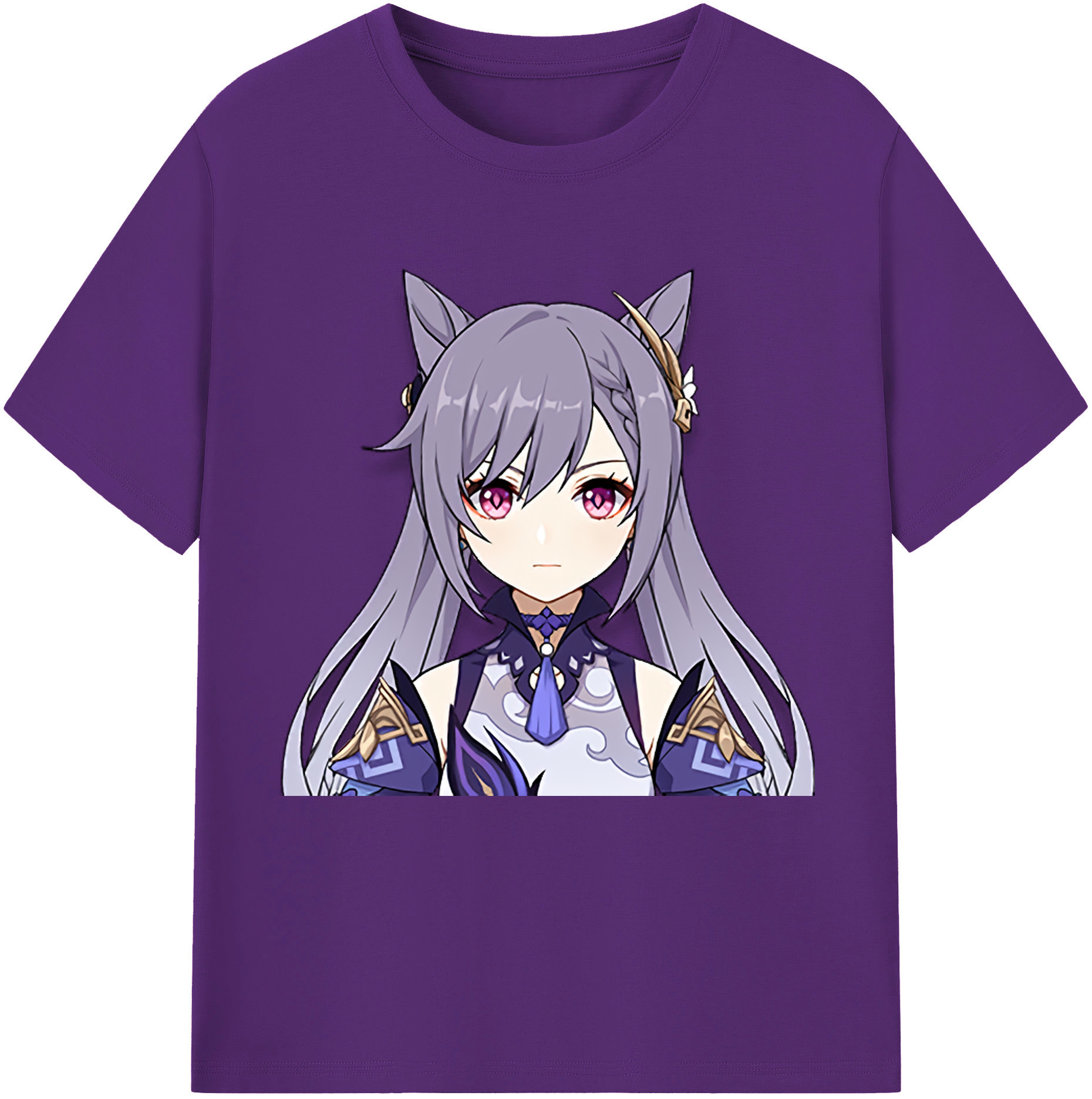 げんし神 刻晴 こくせい genshin Kokusei 綿100％半袖Tシャツ（フロントプリント）