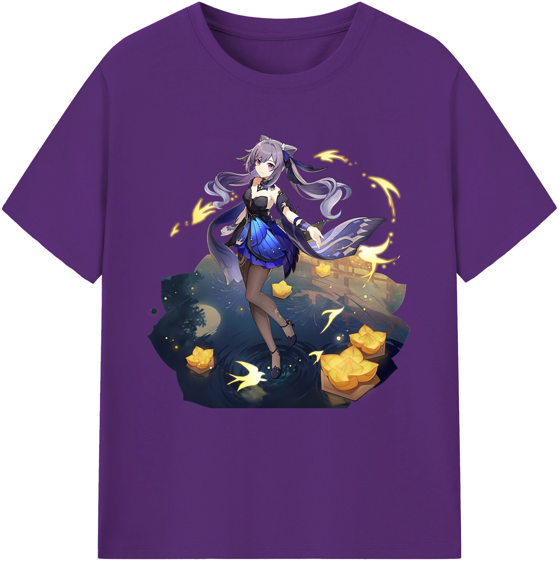 げんし神 刻晴 こくせい genshin Kokusei 綿100％半袖Tシャツ（フロントプリント）