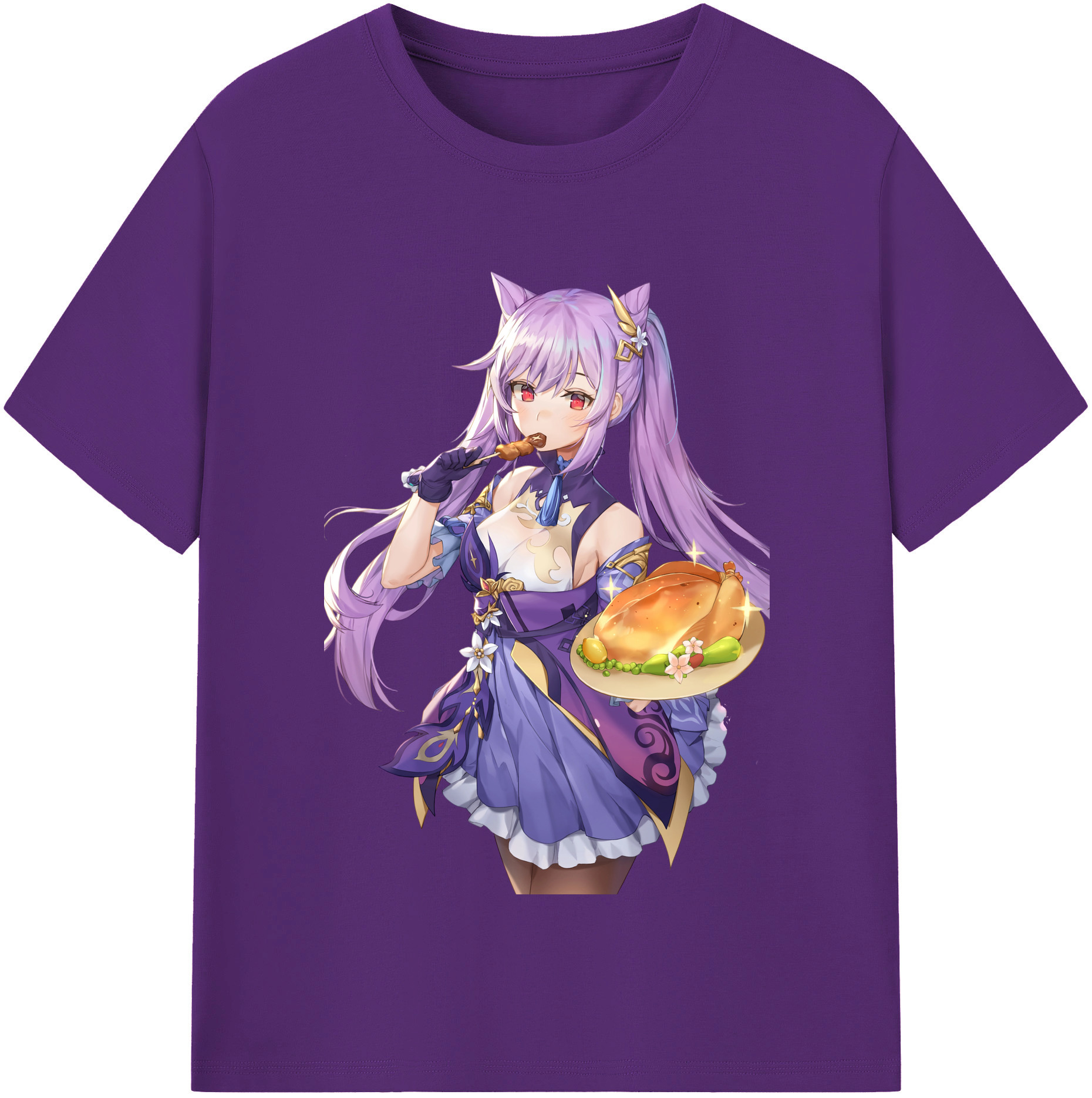 げんし神 刻晴 こくせい genshin Kokusei 綿100％半袖Tシャツ（フロントプリント）