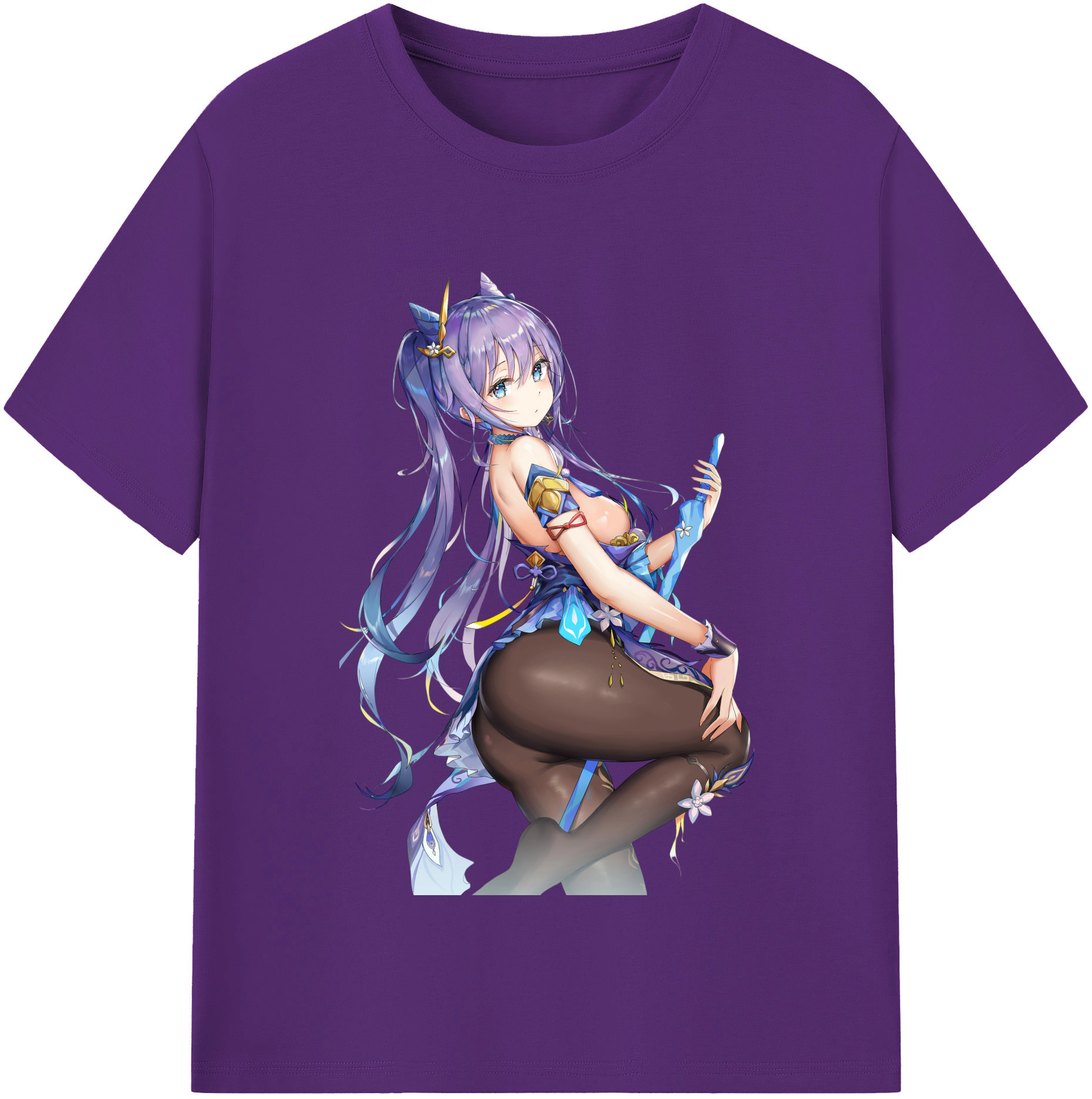 げんし神 刻晴 こくせい genshin Kokusei 綿100％半袖Tシャツ（フロントプリント）
