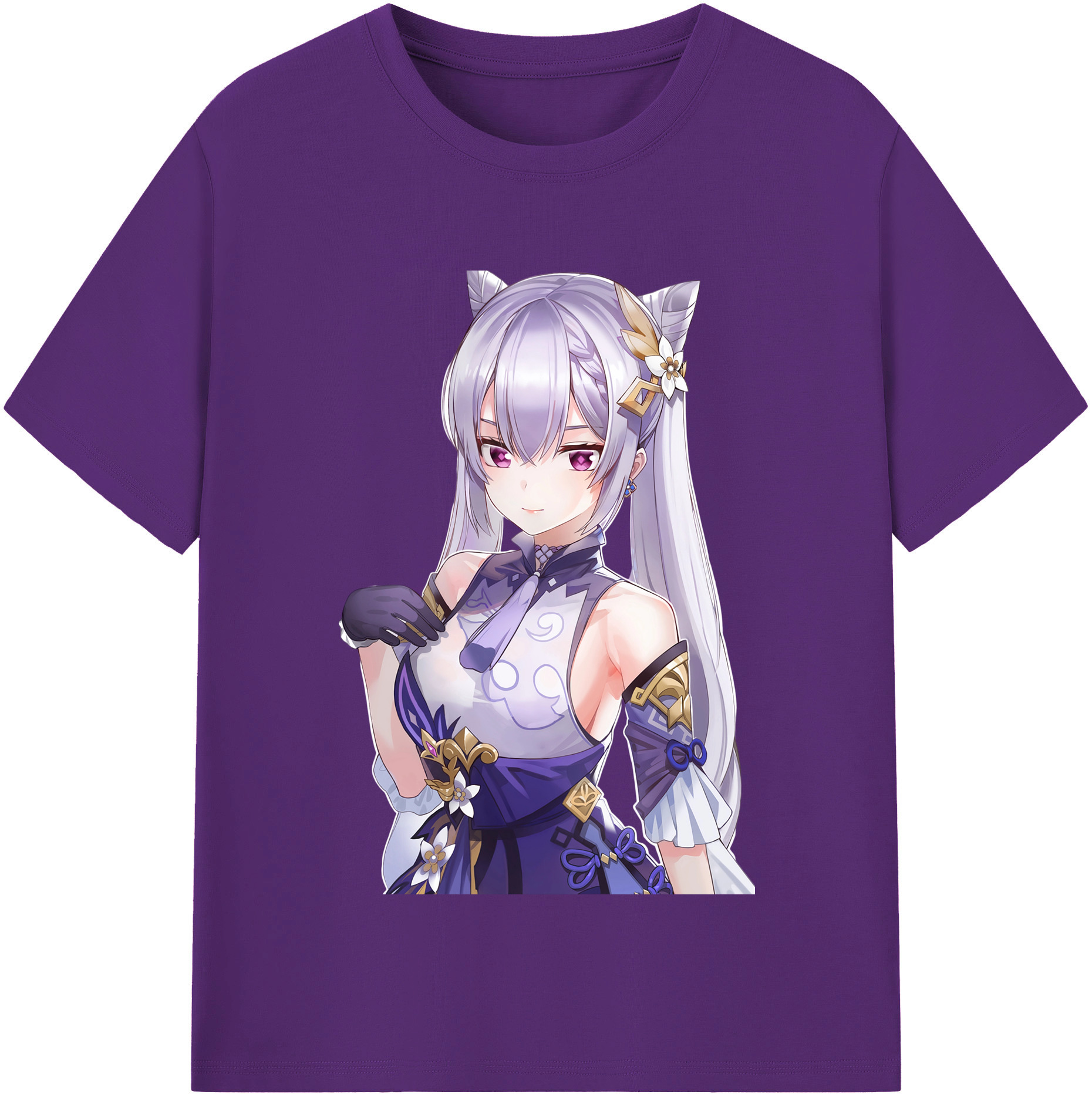 げんし神 刻晴 こくせい genshin Kokusei 綿100％半袖Tシャツ（フロントプリント）