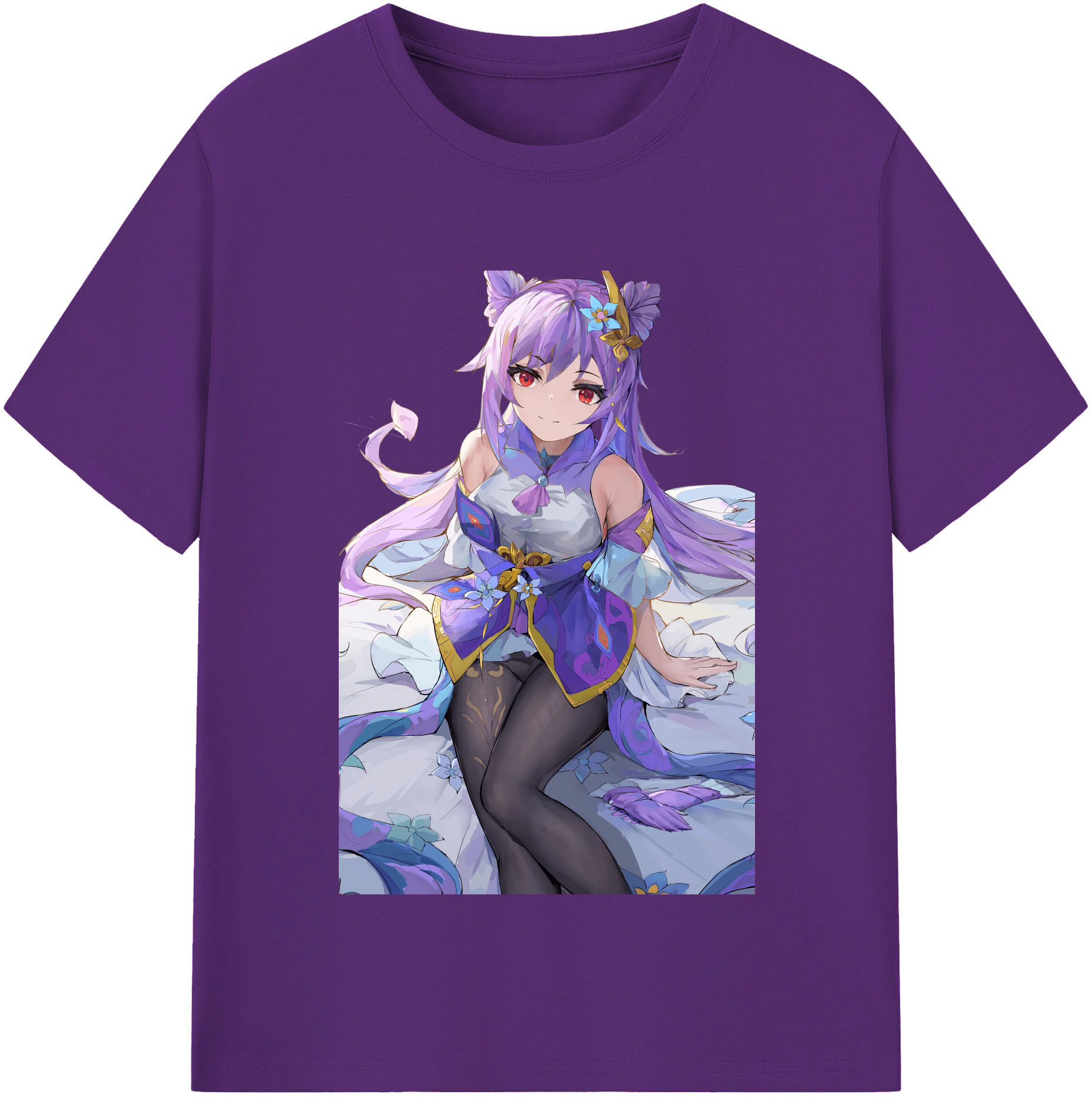げんし神 刻晴 こくせい genshin Kokusei 綿100％半袖Tシャツ（フロントプリント）