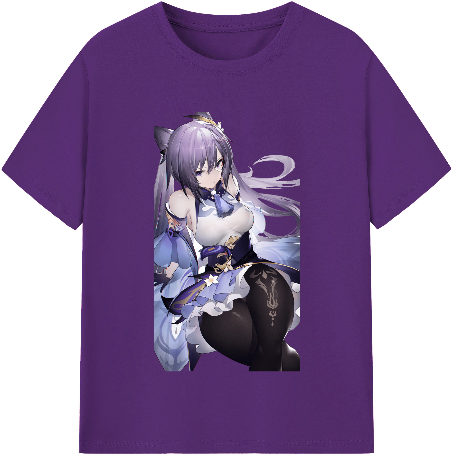 げんし神 刻晴 こくせい genshin Kokusei 綿100％半袖Tシャツ（フロントプリント）