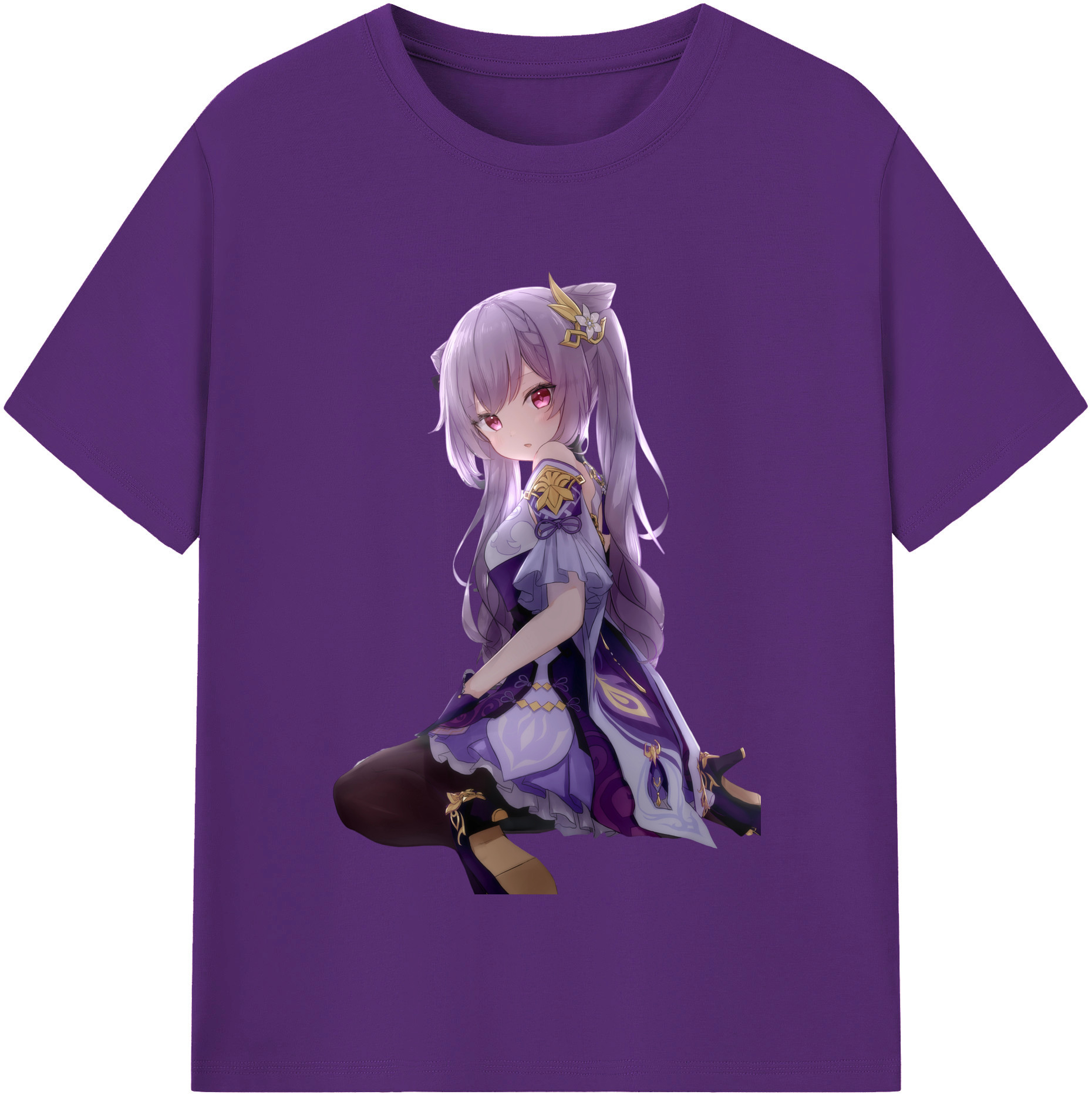 げんし神 刻晴 こくせい genshin Kokusei 綿100％半袖Tシャツ（フロントプリント）