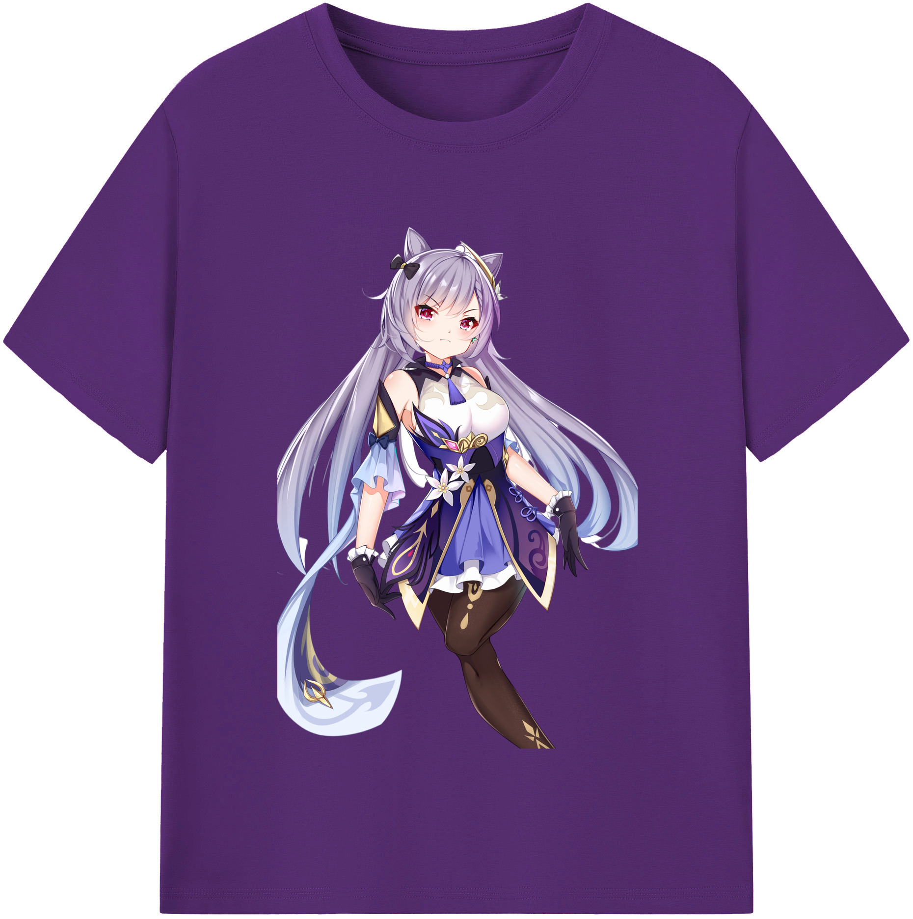 げんし神 刻晴 こくせい genshin Kokusei 綿100％半袖Tシャツ（フロントプリント）
