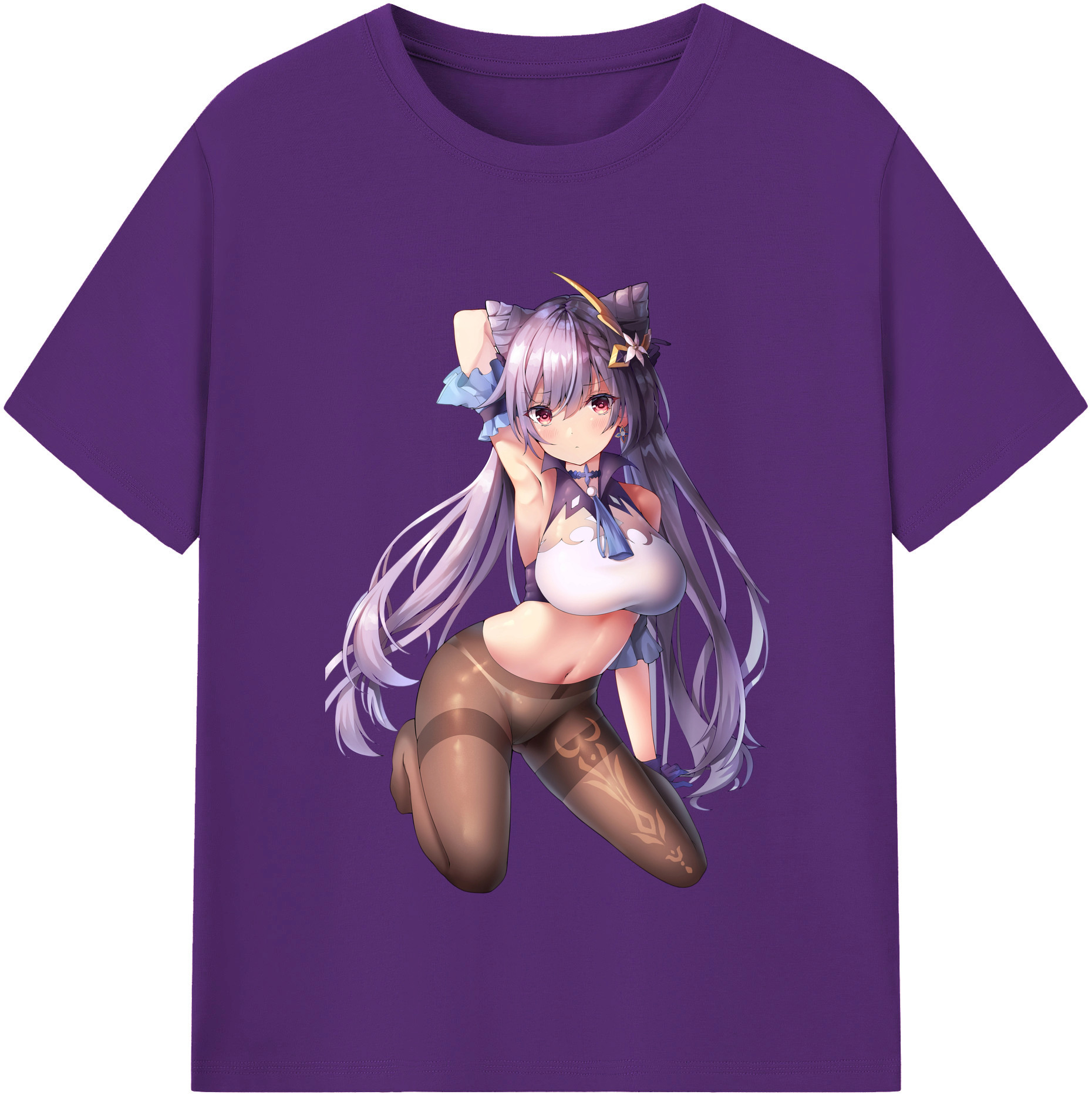 げんし神 刻晴 こくせい genshin Kokusei 綿100％半袖Tシャツ（フロントプリント）
