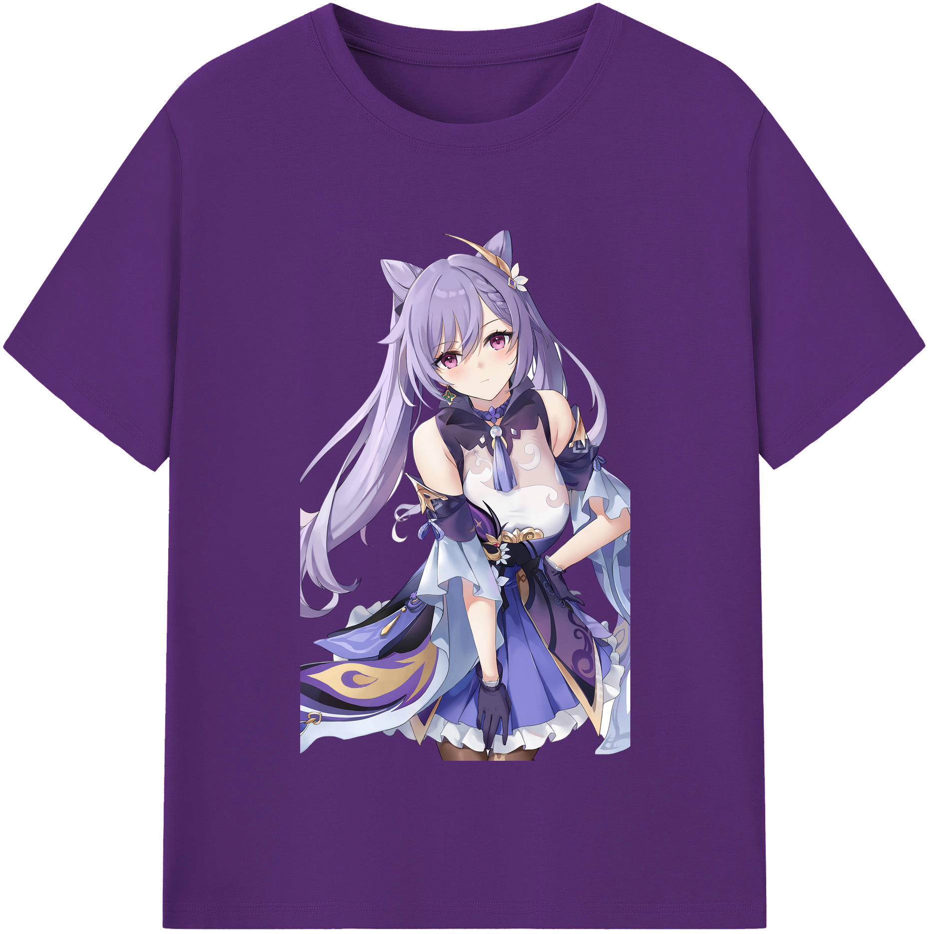 げんし神 刻晴 こくせい genshin Kokusei 綿100％半袖Tシャツ（フロントプリント）