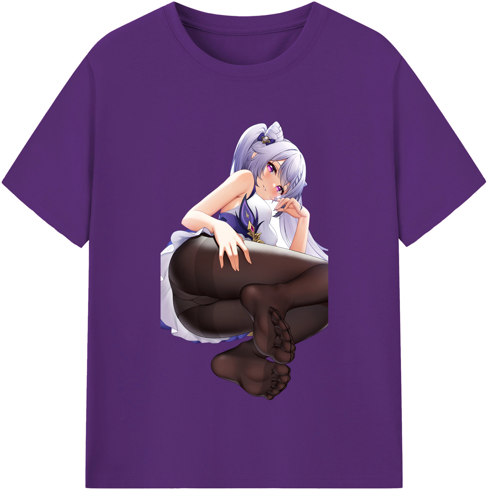 げんし神 刻晴 こくせい genshin Kokusei 綿100％半袖Tシャツ（フロントプリント）
