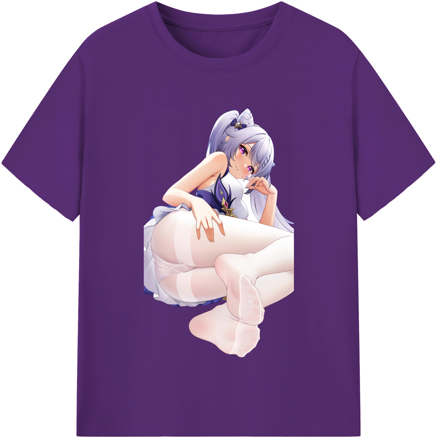 げんし神 刻晴 こくせい genshin Kokusei 綿100％半袖Tシャツ（フロントプリント）