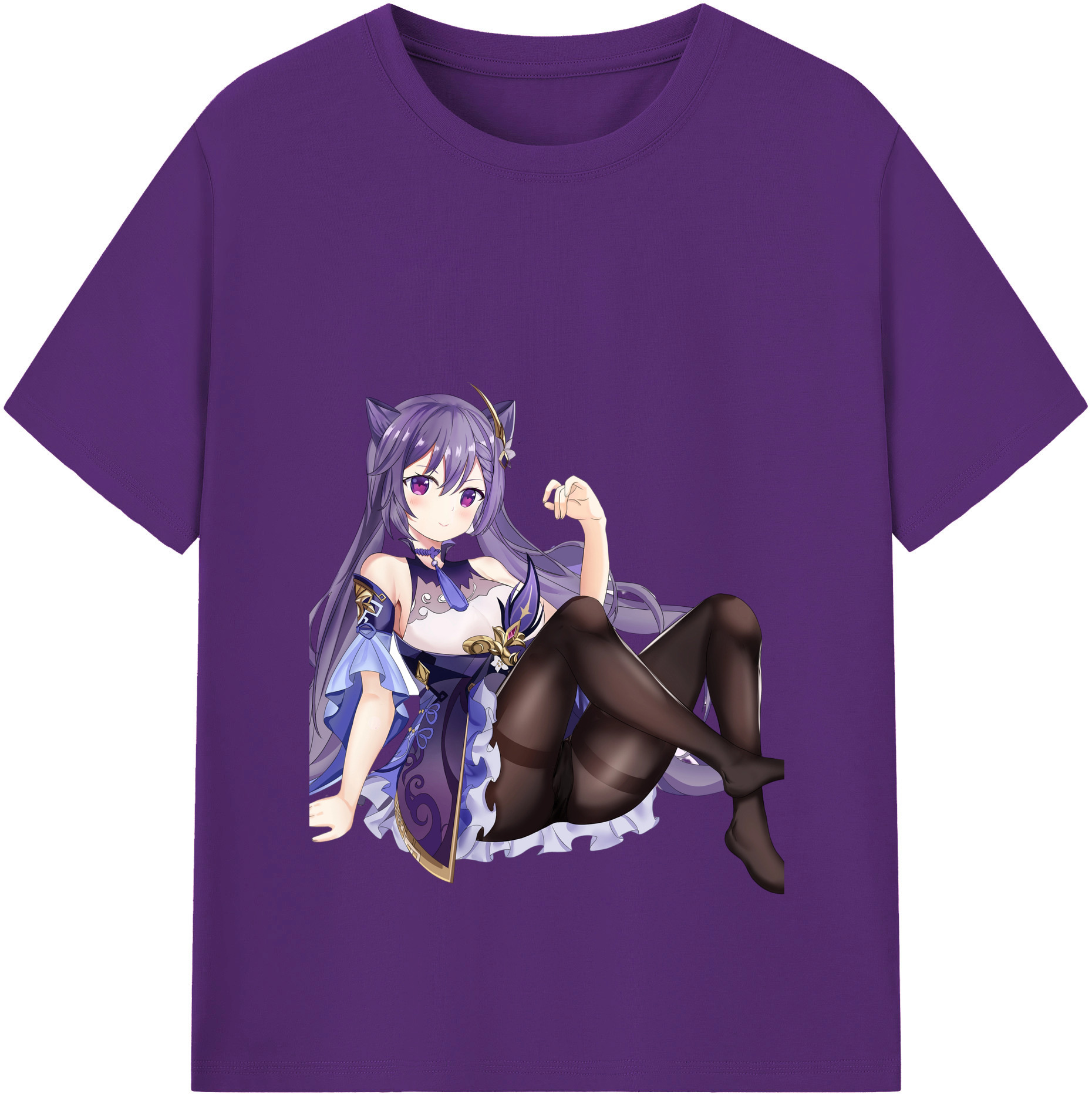 げんし神 刻晴 こくせい genshin Kokusei 綿100％半袖Tシャツ（フロントプリント）