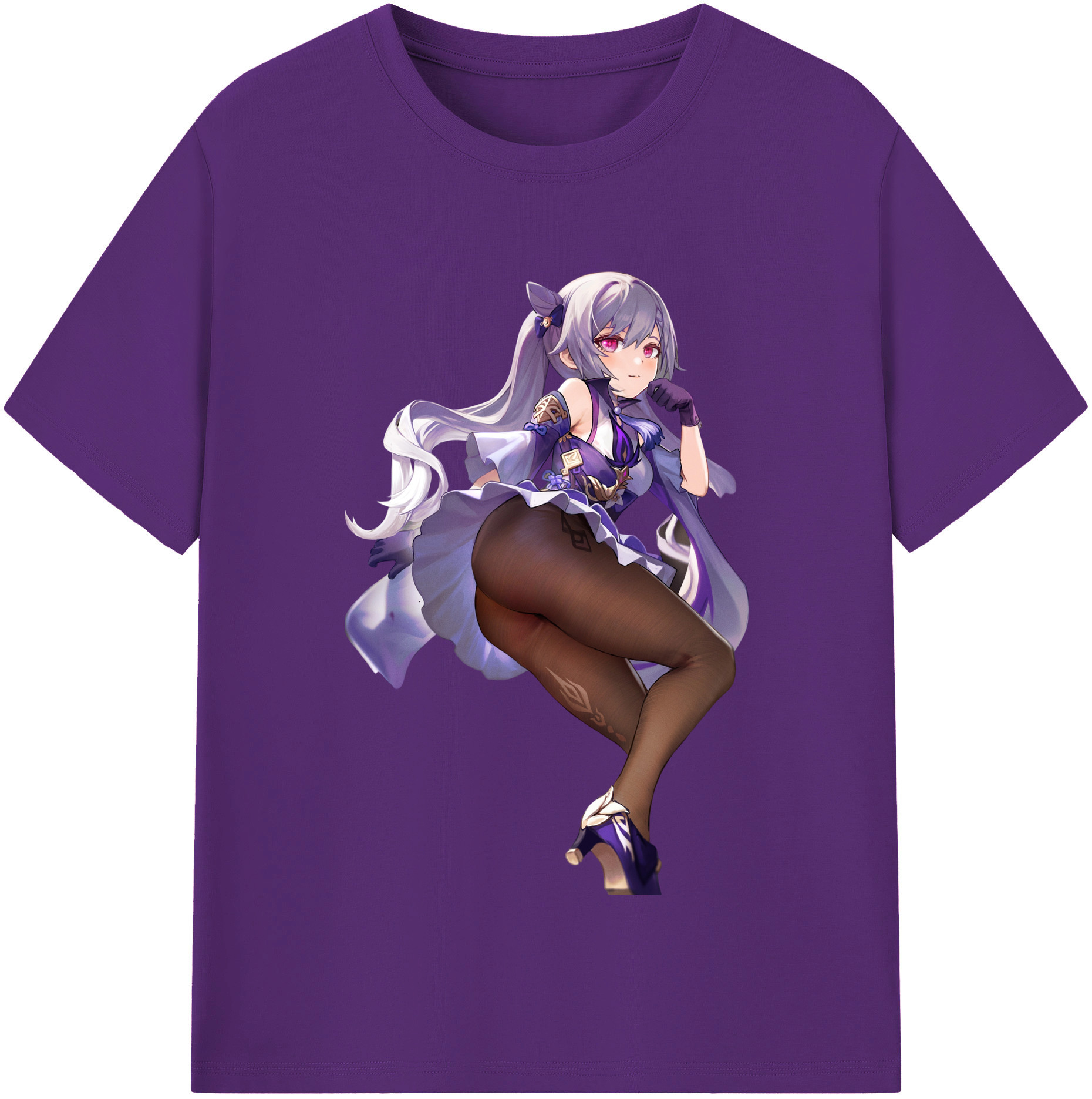 げんし神 刻晴 こくせい genshin Kokusei 綿100％半袖Tシャツ（フロントプリント）