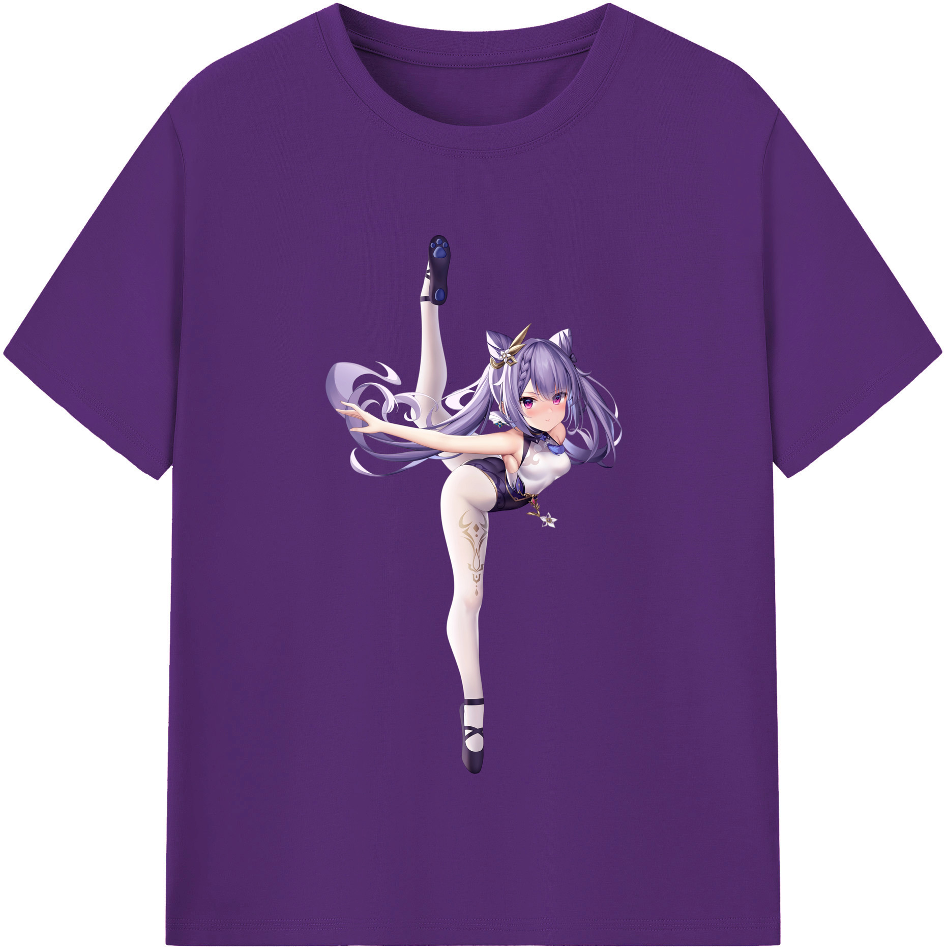 げんし神 刻晴 こくせい genshin Kokusei 綿100％半袖Tシャツ（フロントプリント）