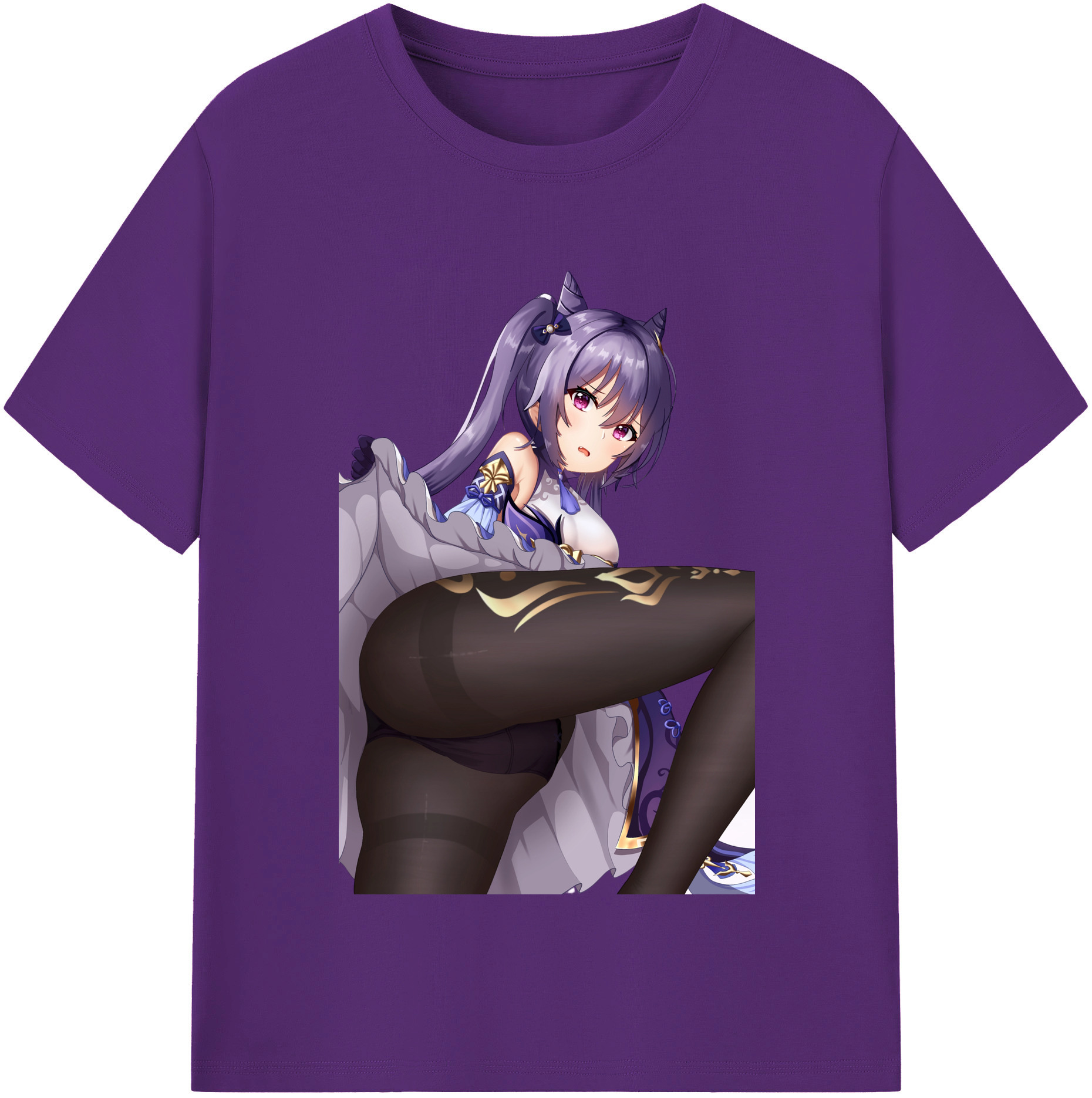 げんし神 刻晴 こくせい genshin Kokusei 綿100％半袖Tシャツ（フロントプリント）