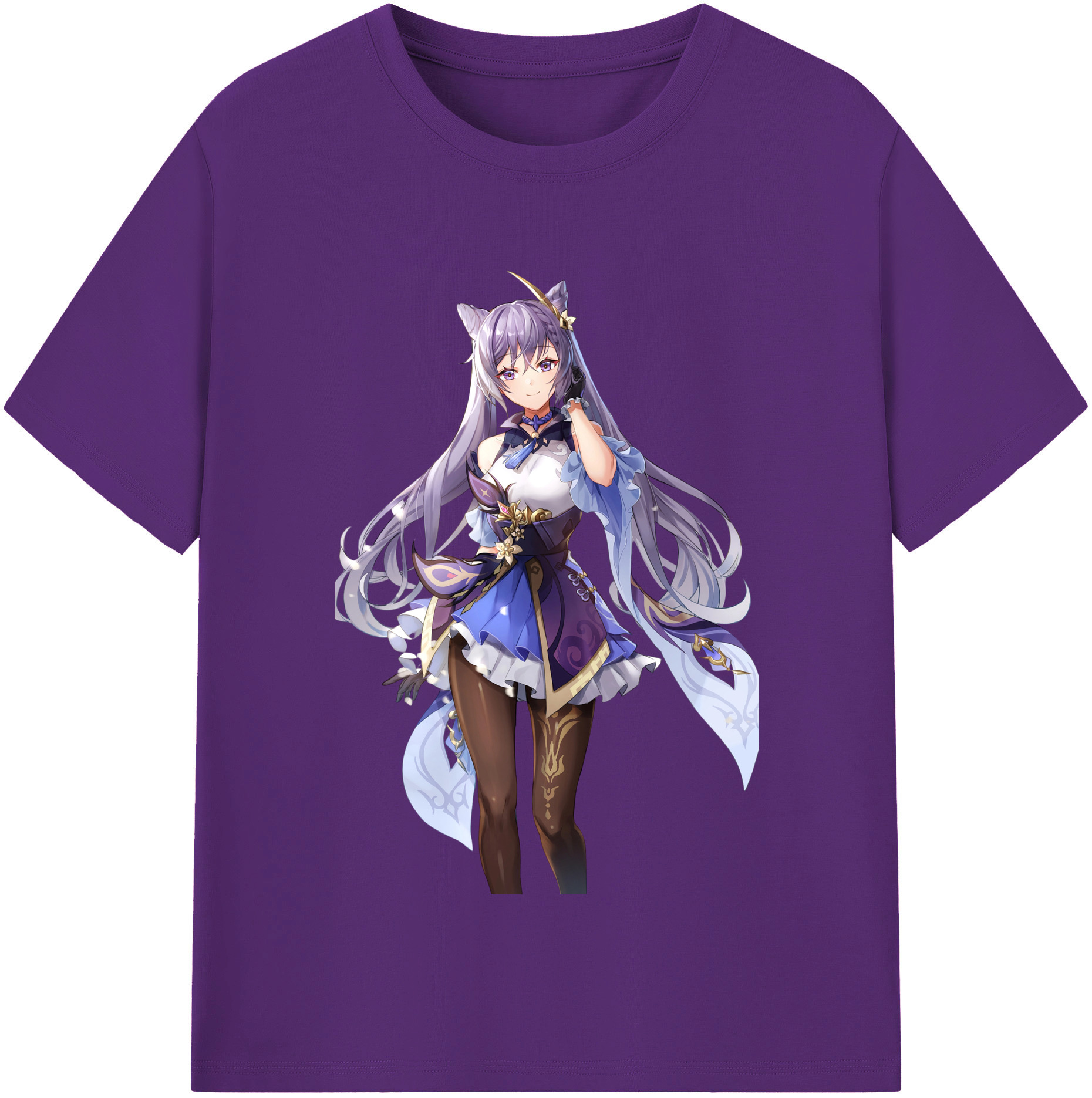 げんし神 刻晴 こくせい genshin Kokusei 綿100％半袖Tシャツ（フロントプリント）