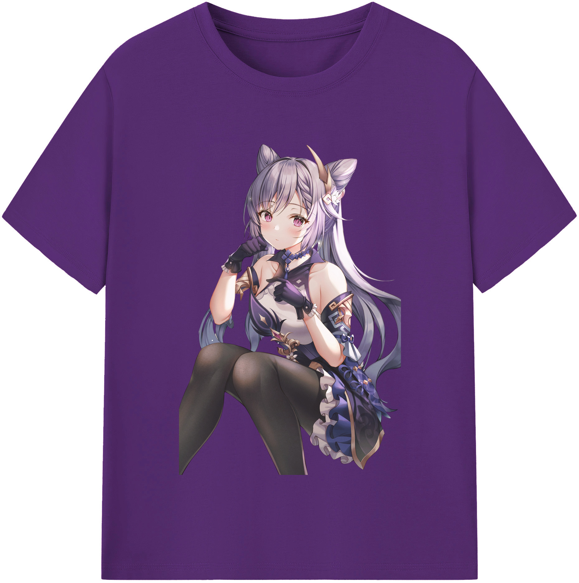 げんし神 刻晴 こくせい genshin Kokusei 綿100％半袖Tシャツ（フロントプリント）