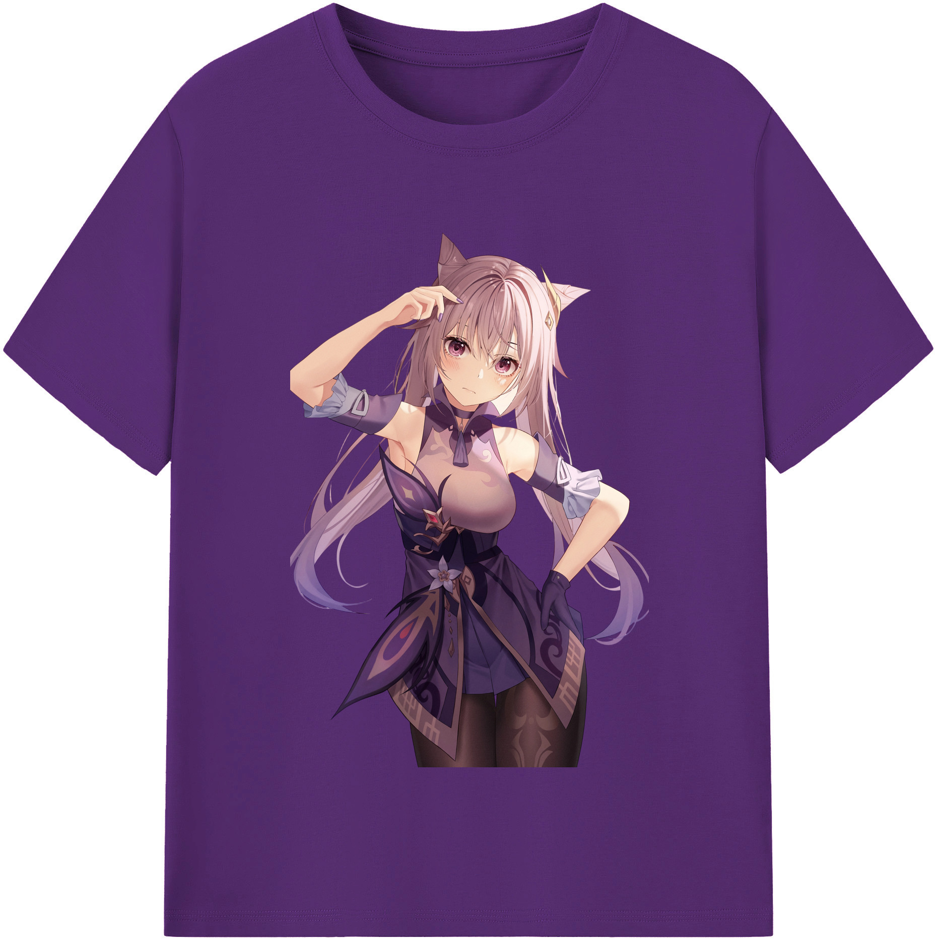 げんし神 刻晴 こくせい genshin Kokusei 綿100％半袖Tシャツ（フロントプリント）