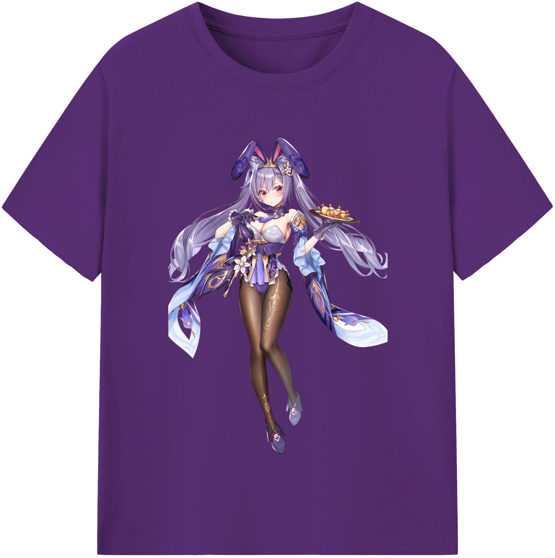 げんし神 刻晴 こくせい genshin Kokusei 綿100％半袖Tシャツ（フロントプリント）