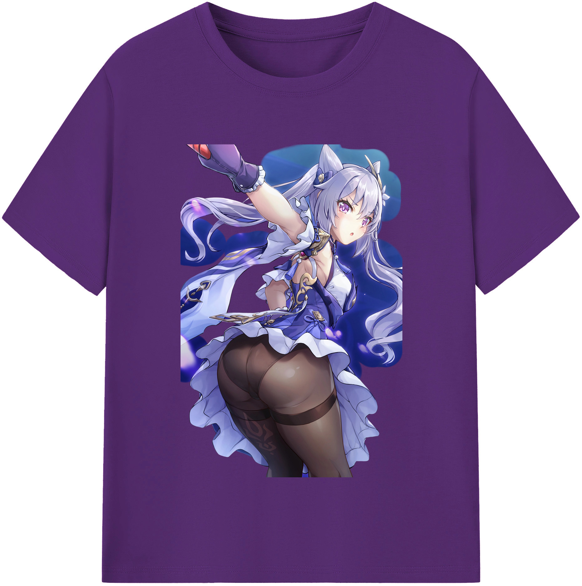 げんし神 刻晴 こくせい genshin Kokusei 綿100％半袖Tシャツ（フロントプリント）