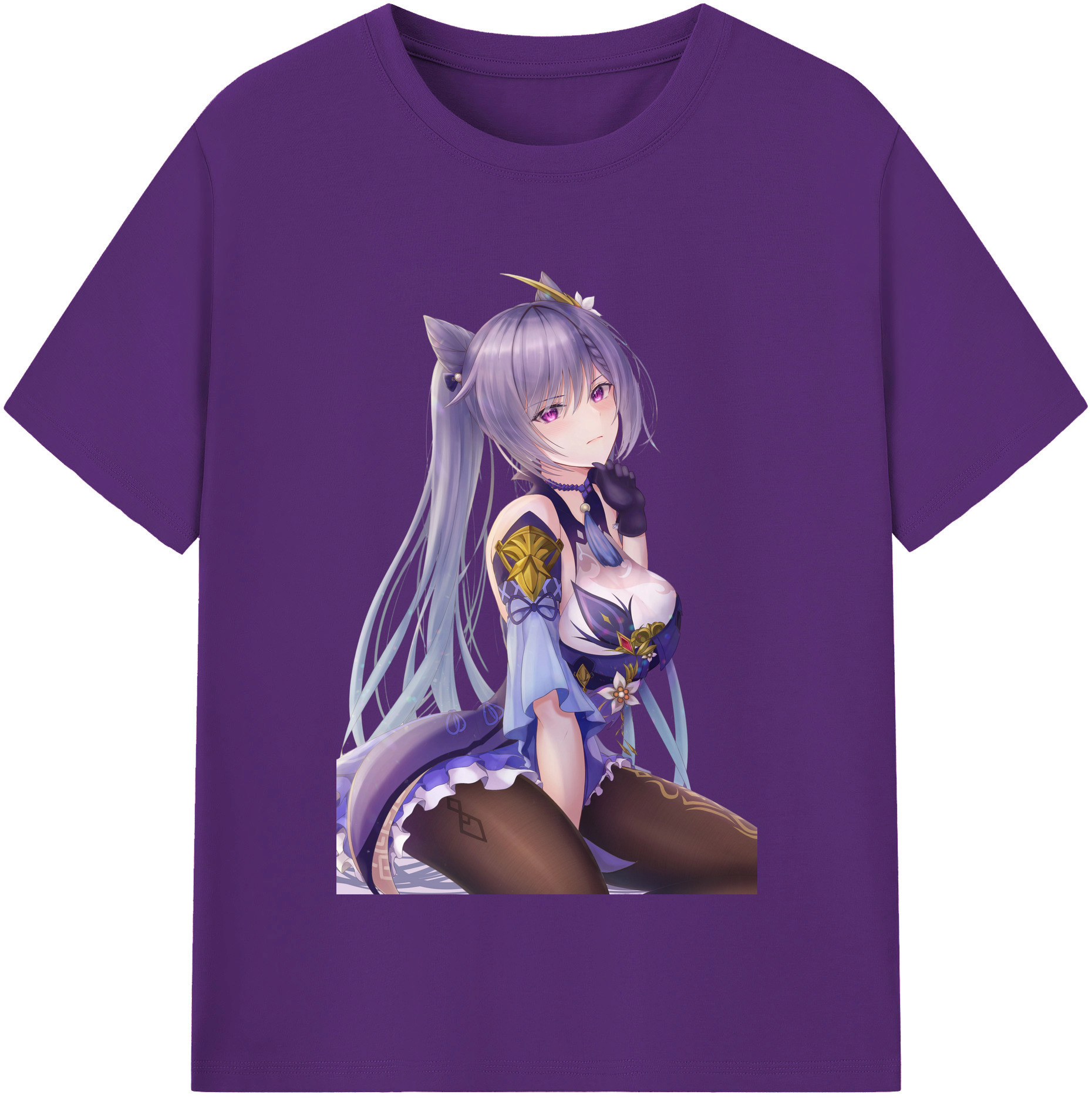 げんし神 刻晴 こくせい genshin Kokusei 綿100％半袖Tシャツ（フロントプリント）