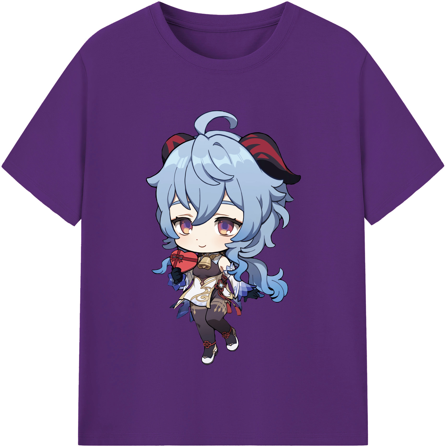 げんし神 甘雨 かんう genshin Ganyu 綿100％半袖Tシャツ（フロントプリント）