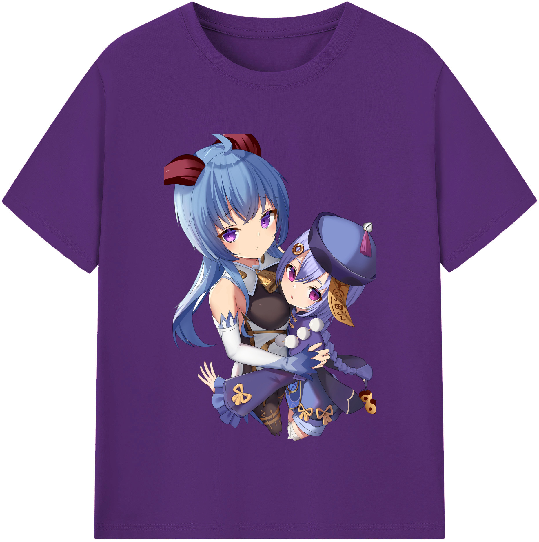 げんし神 甘雨 かんう genshin Ganyu 綿100％半袖Tシャツ（フロントプリント）