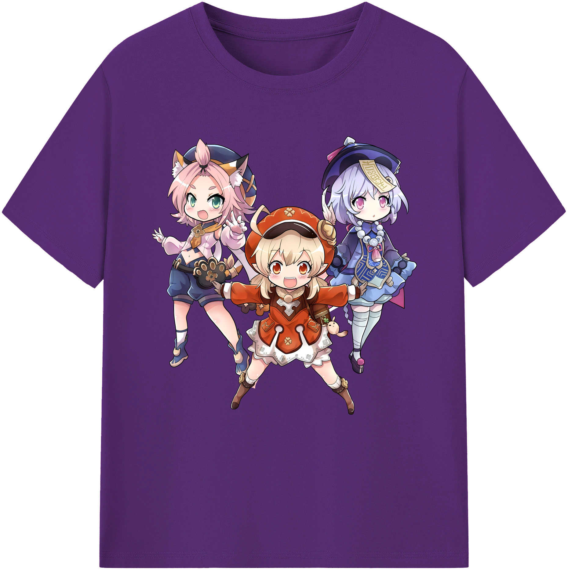 げんし神 七七 なな  genshin Nana 綿100％半袖Tシャツ（フロントプリント）