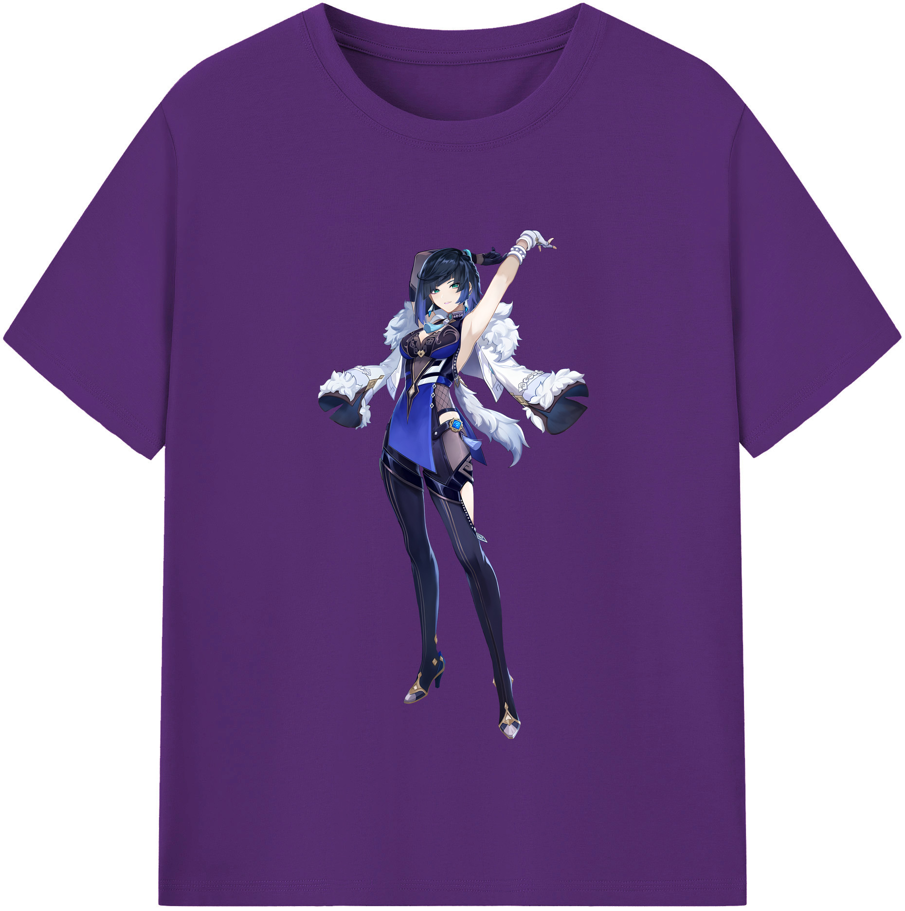 げんし神 夜兰 やらん genshin Yaran 綿100％半袖Tシャツ（フロントプリント）