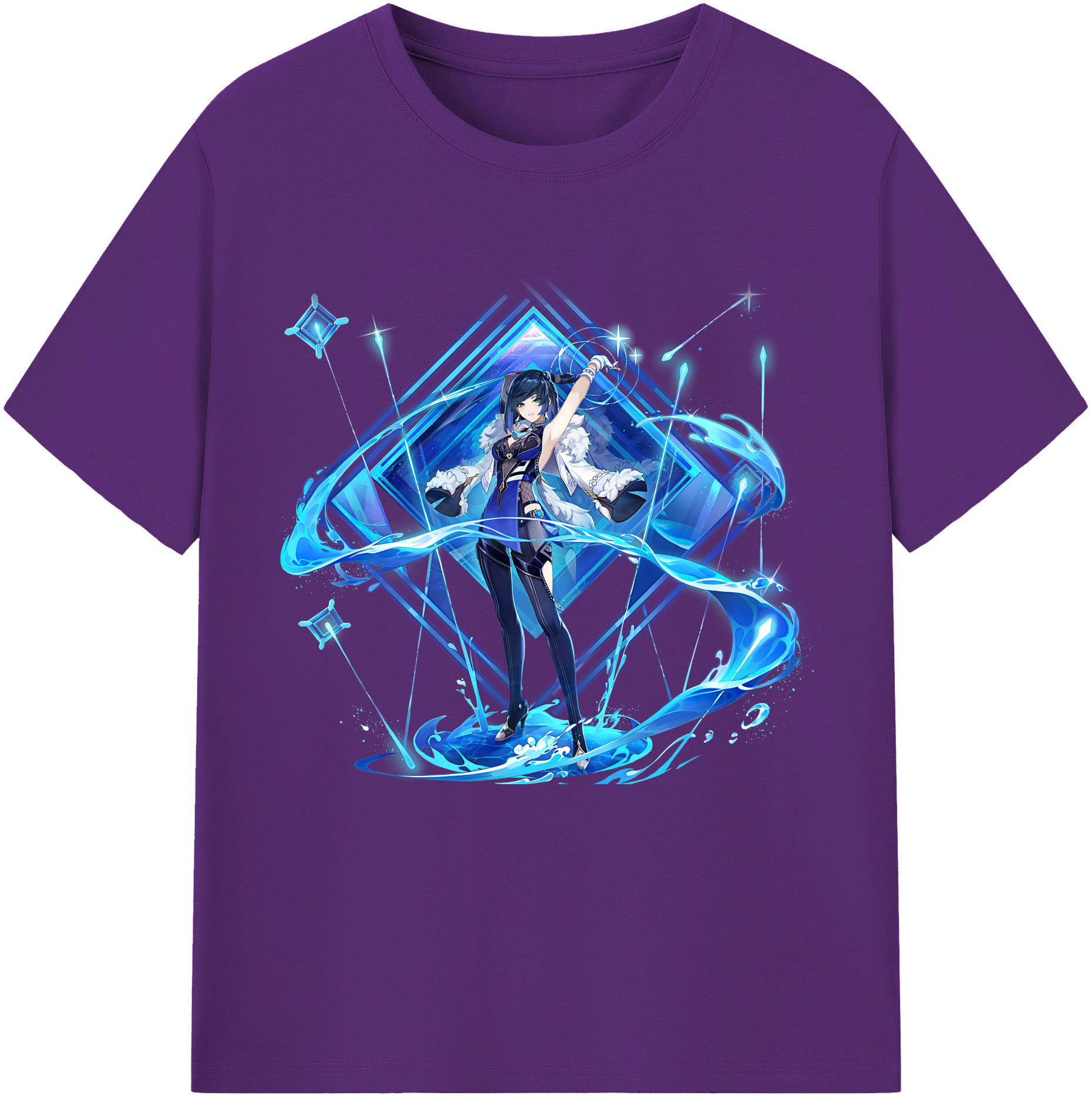 げんし神 夜兰 やらん genshin Yaran 綿100％半袖Tシャツ（フロントプリント）