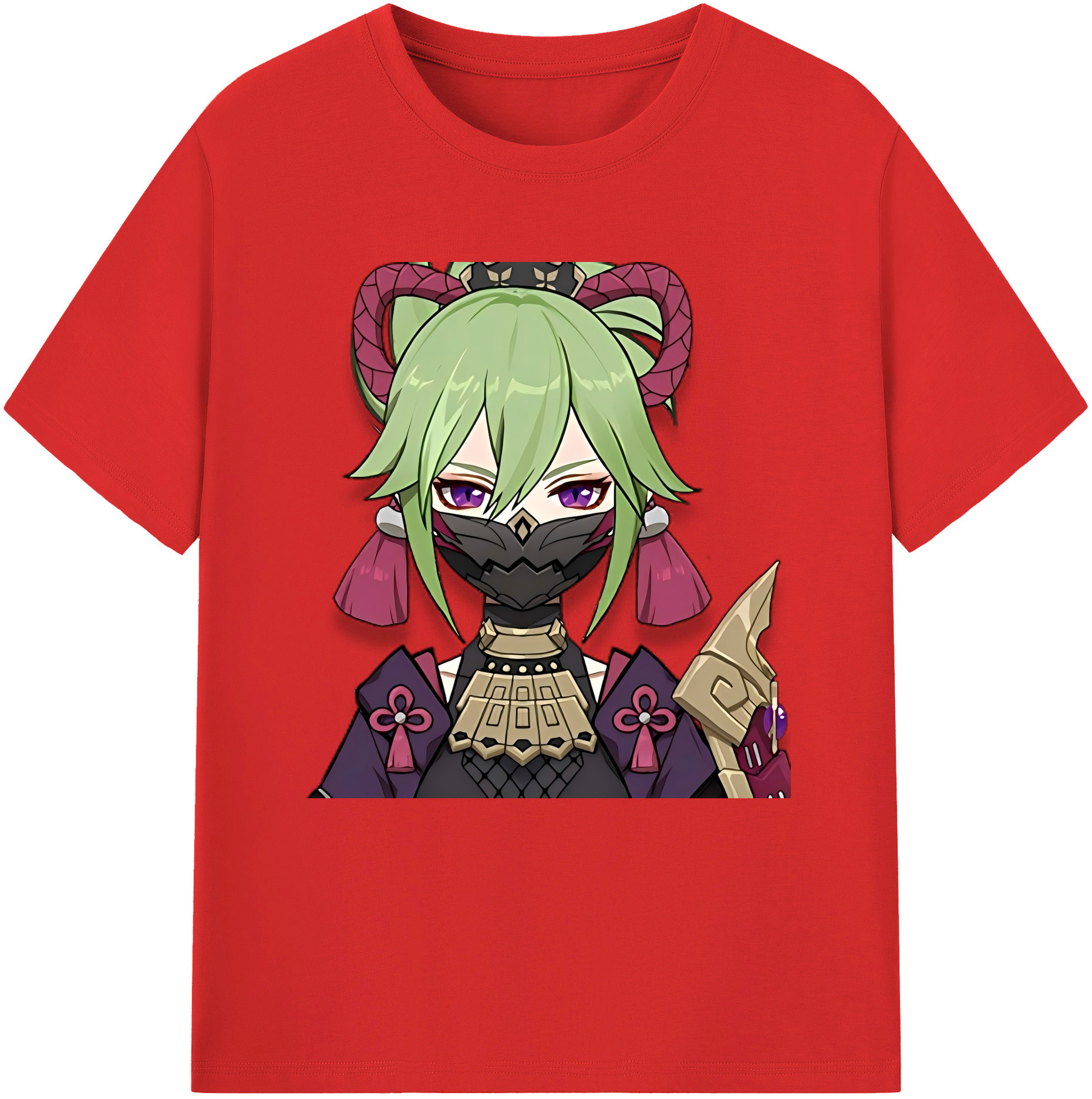 げんし神  久岐忍 くき しのぶ genshin Kuki Shinobu 綿100％半袖Tシャツ（フロントプリント）