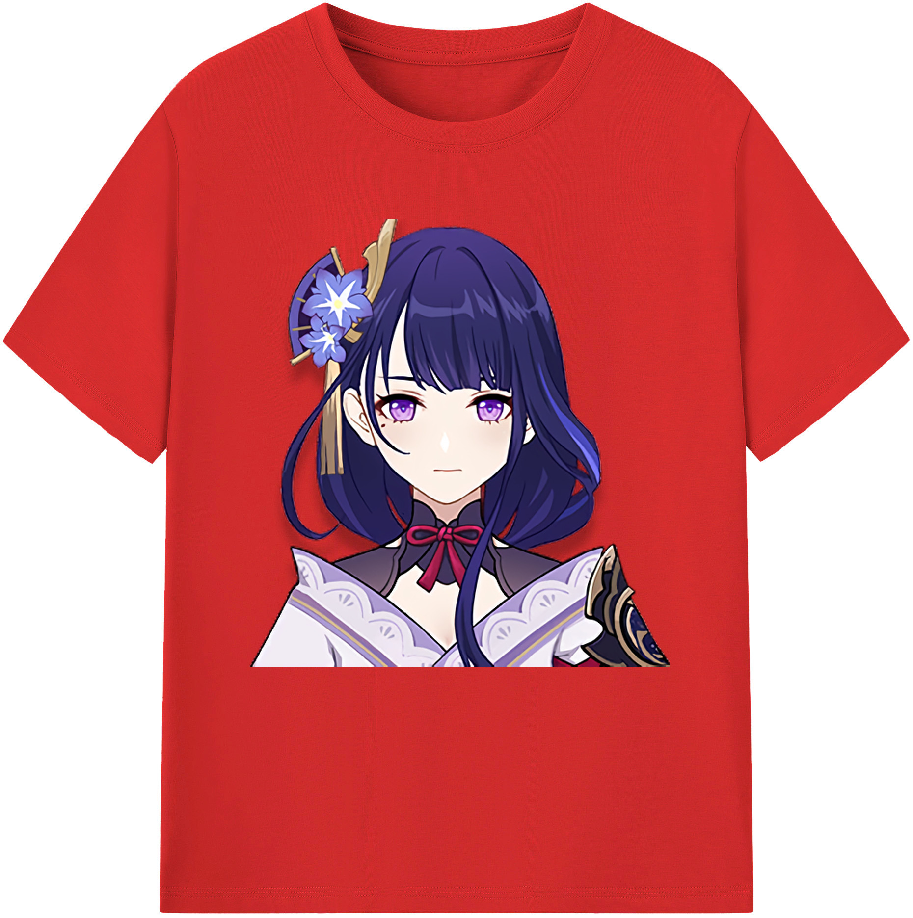げんし神 雷電将軍 らいでんしょうぐん genshin Raiden Shogun 綿100％半袖Tシャツ（フロントプリント）