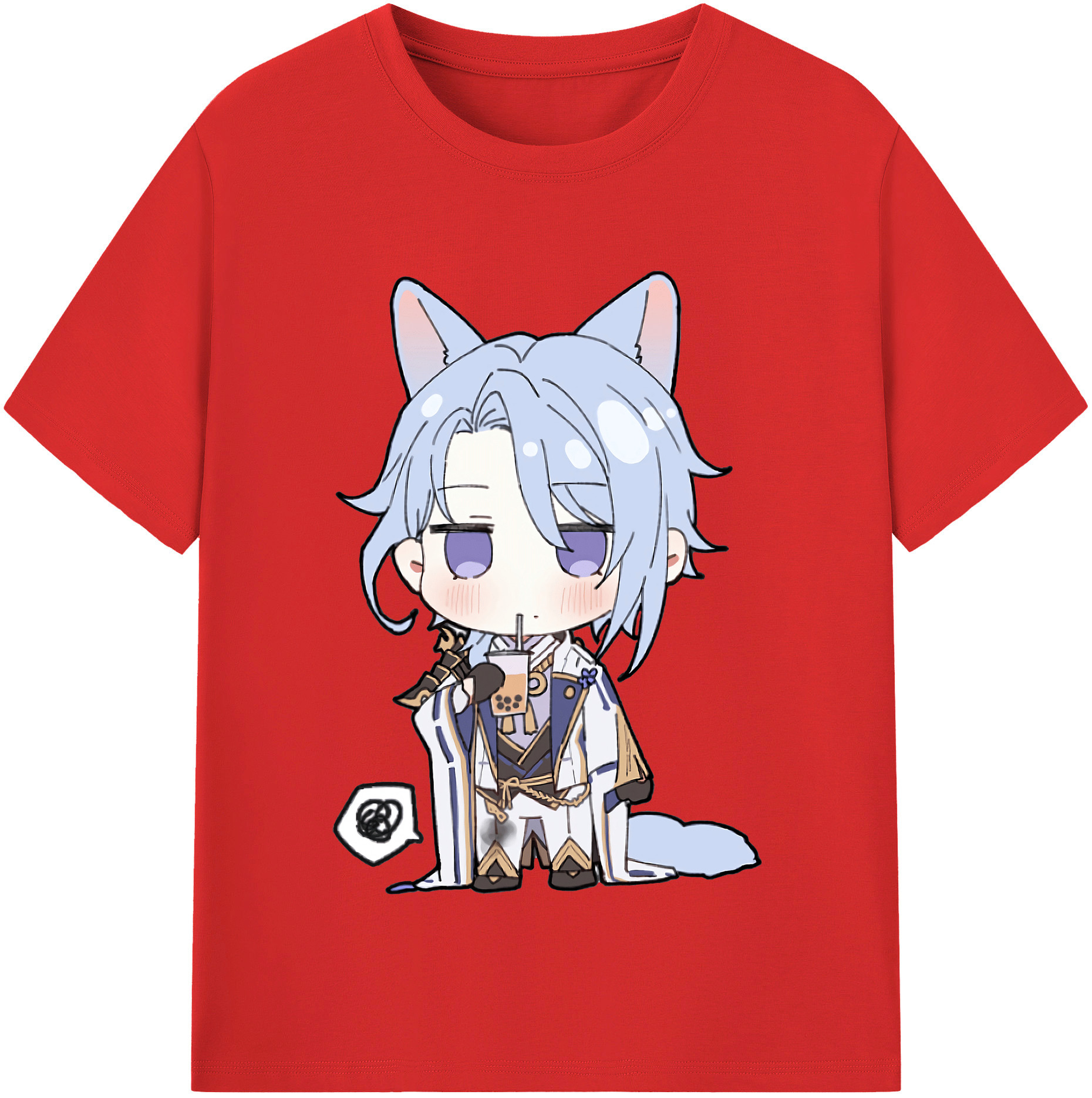 げんし神 神里綾人 かみさとあやと genshin Kamisato Ayato 綿100％半袖Tシャツ（フロントプリント）