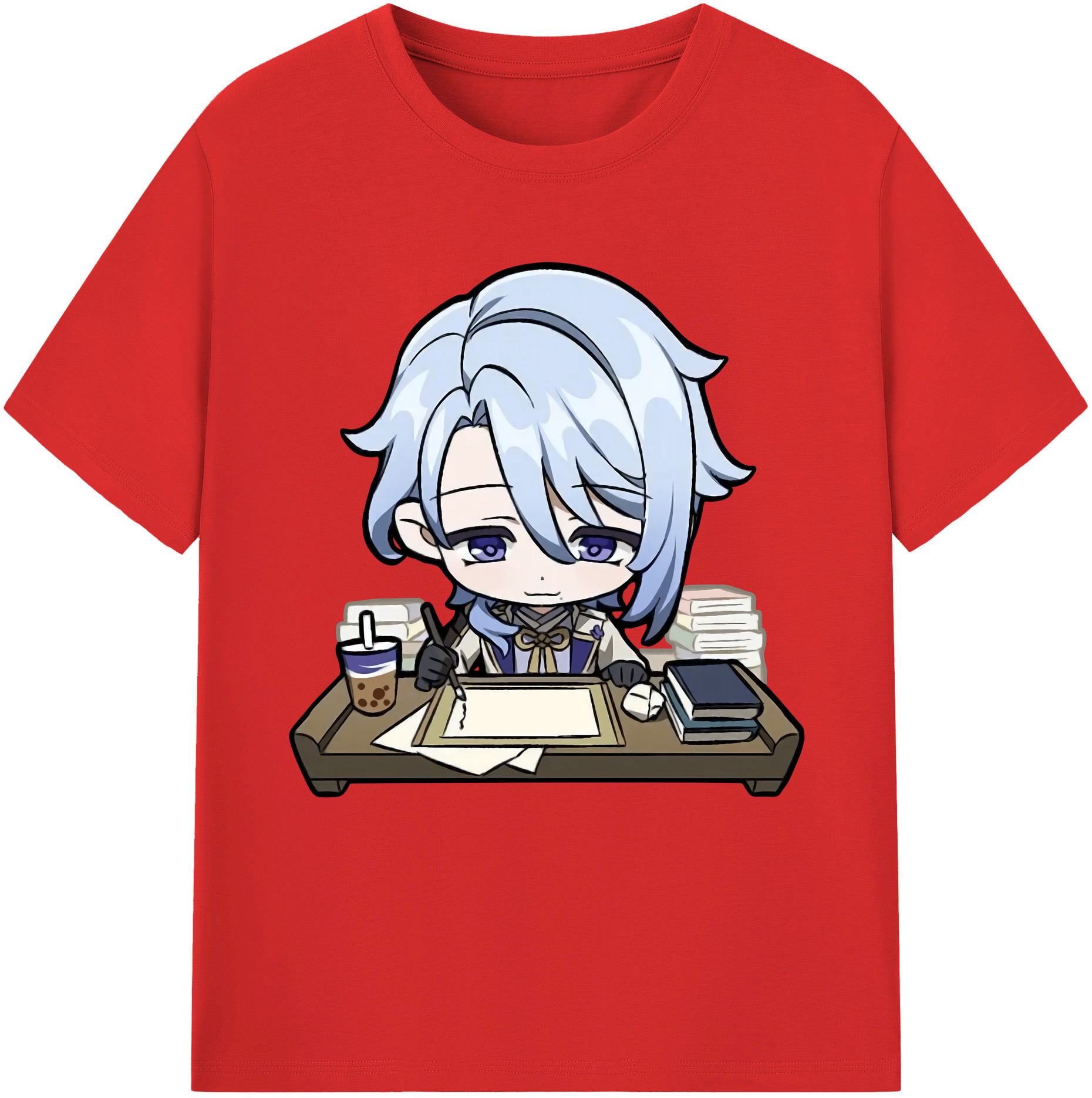 げんし神 神里綾人 かみさとあやと genshin Kamisato Ayato 綿100％半袖Tシャツ（フロントプリント）