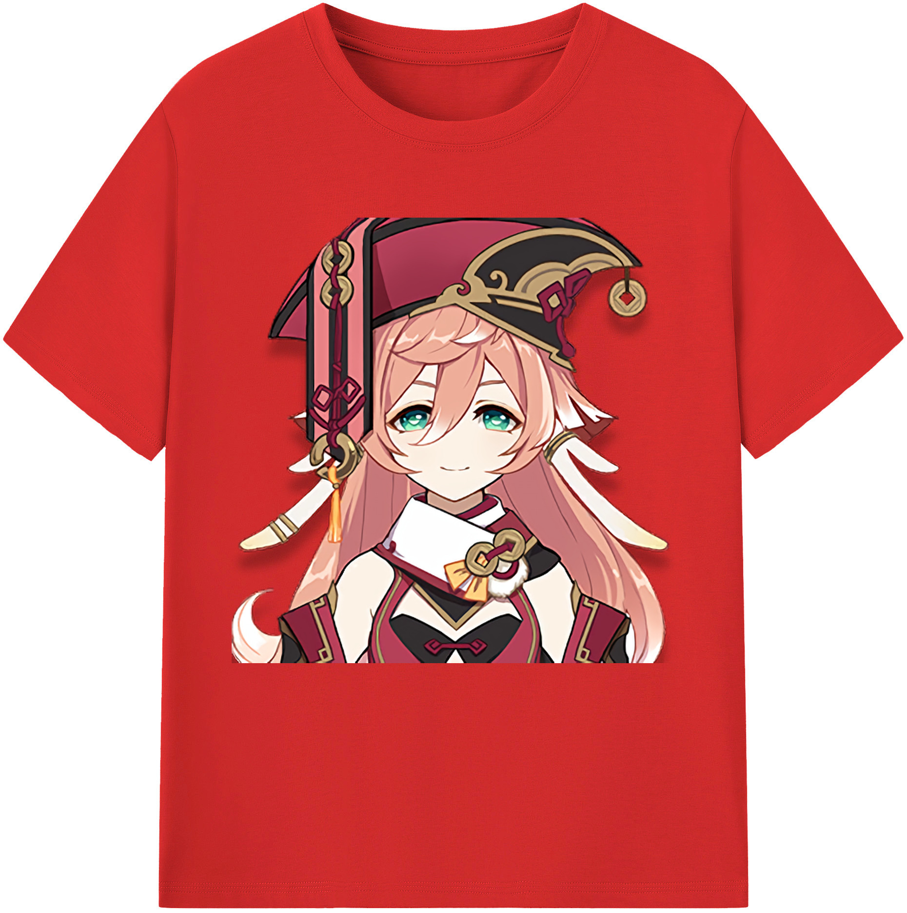 げんし神 ヤンフェイ genshin Yanfei 綿100％半袖Tシャツ（フロントプリント）