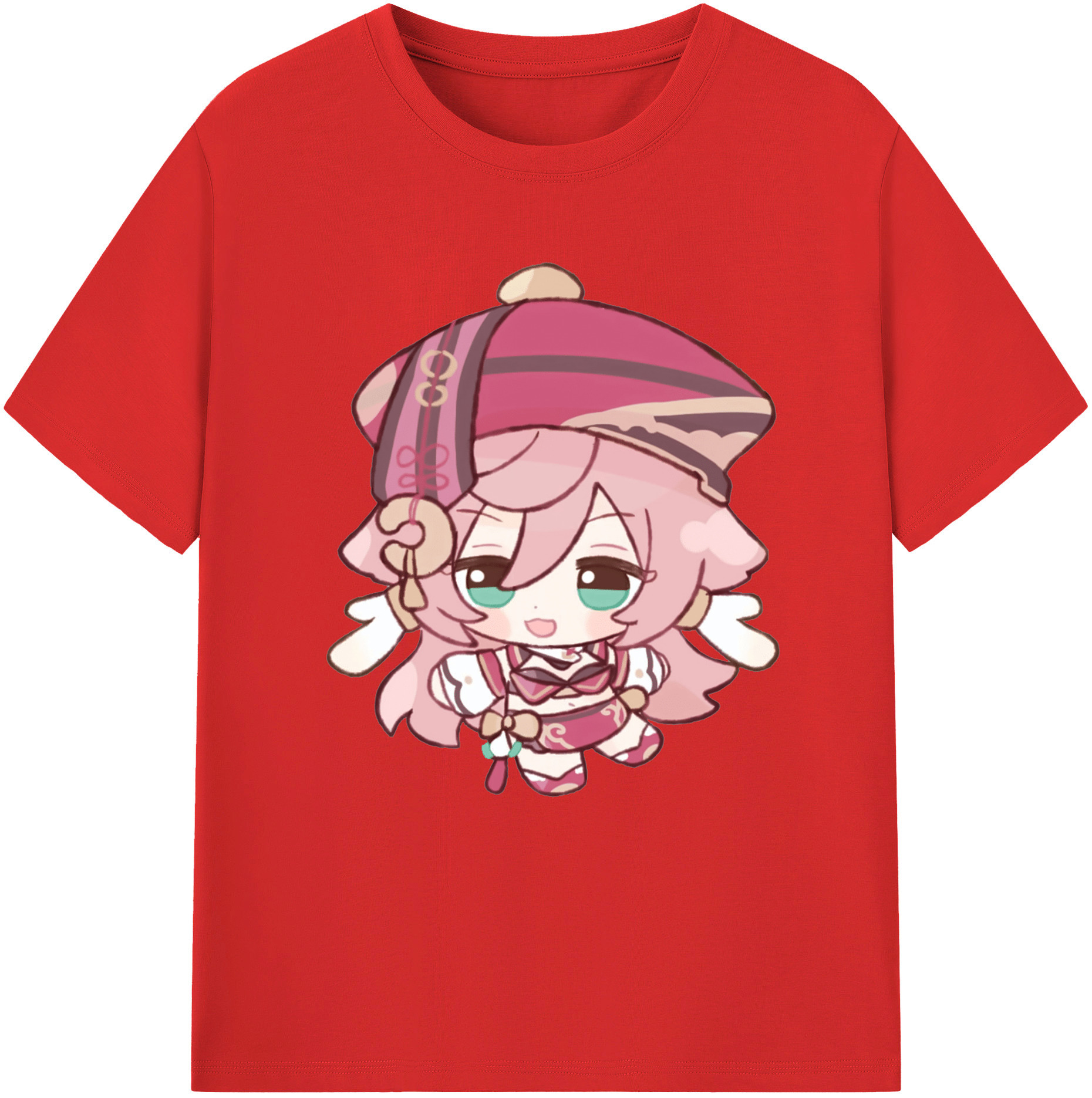 げんし神 ヤンフェイ genshin Yanfei 綿100％半袖Tシャツ（フロントプリント）