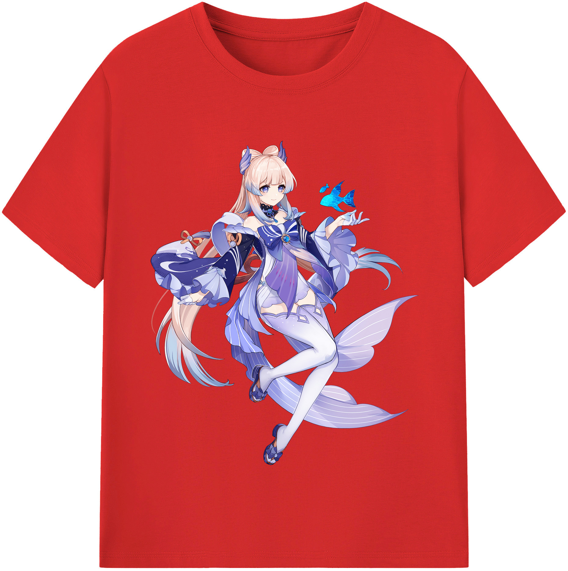 げんし神 珊瑚宮心海 サンゴノミヤ・ココミ genshin Sangonomiya Kokomi 綿100％半袖Tシャツ（フロントプリント）