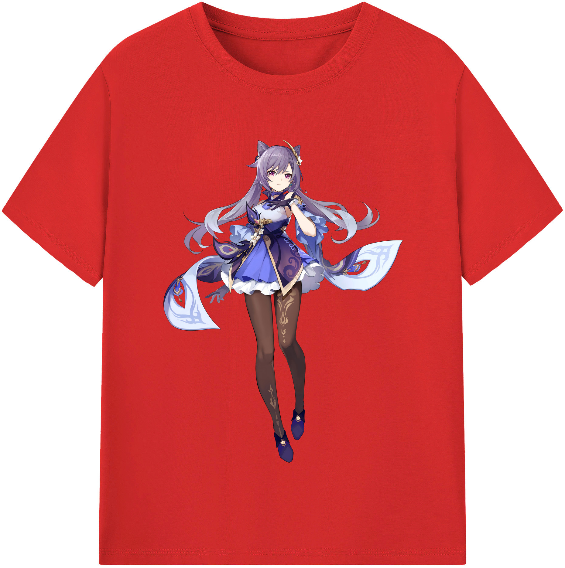 げんし神 刻晴 こくせい genshin Kokusei 綿100％半袖Tシャツ（フロントプリント）