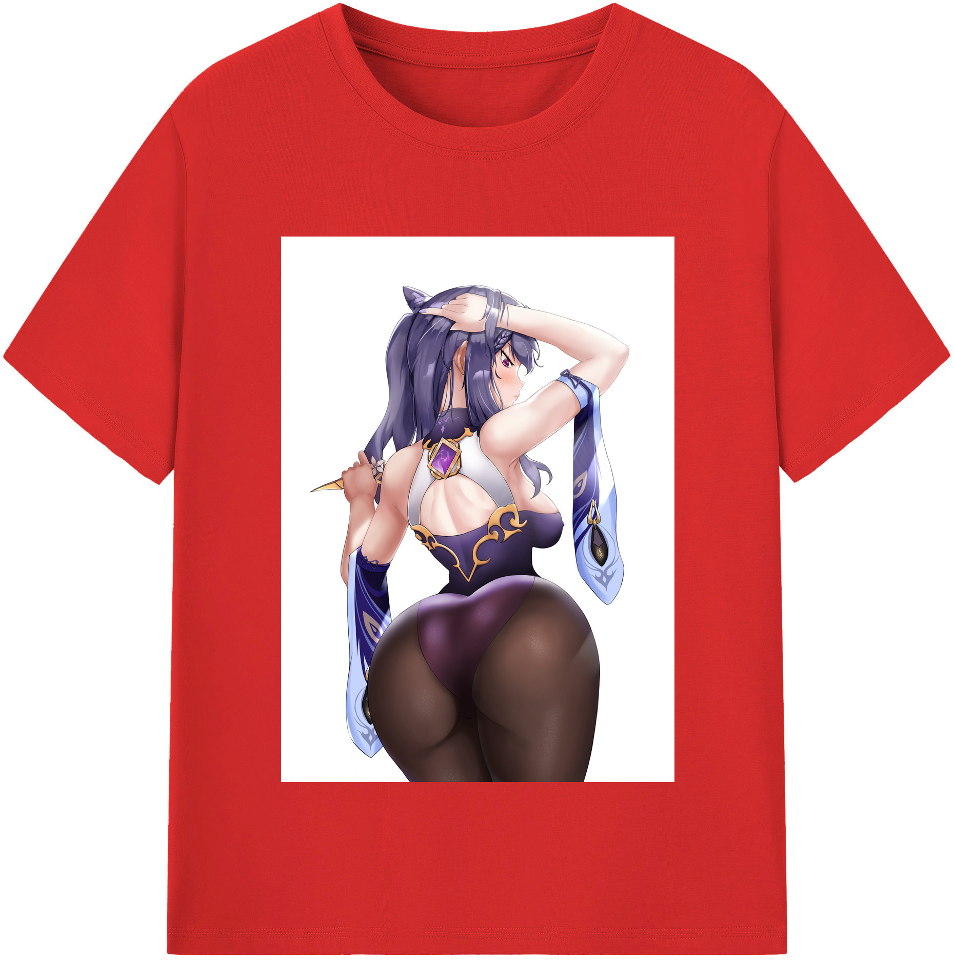 げんし神 刻晴 こくせい genshin Kokusei 綿100％半袖Tシャツ（フロントプリント）