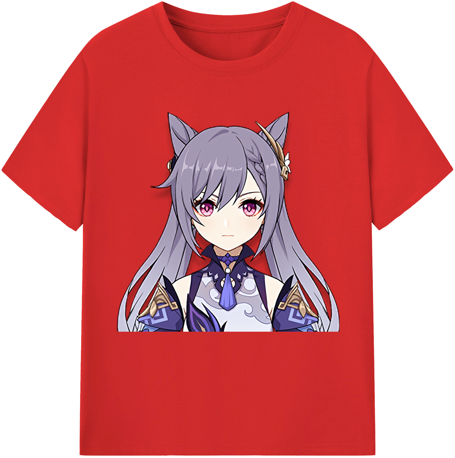 げんし神 刻晴 こくせい genshin Kokusei 綿100％半袖Tシャツ（フロントプリント）