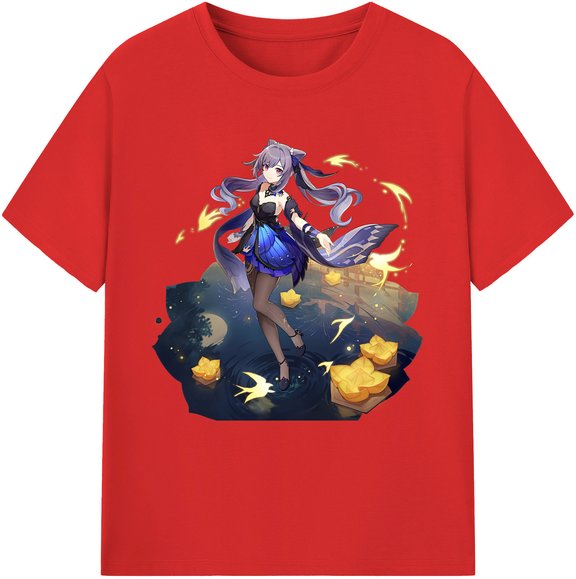 げんし神 刻晴 こくせい genshin Kokusei 綿100％半袖Tシャツ（フロントプリント）