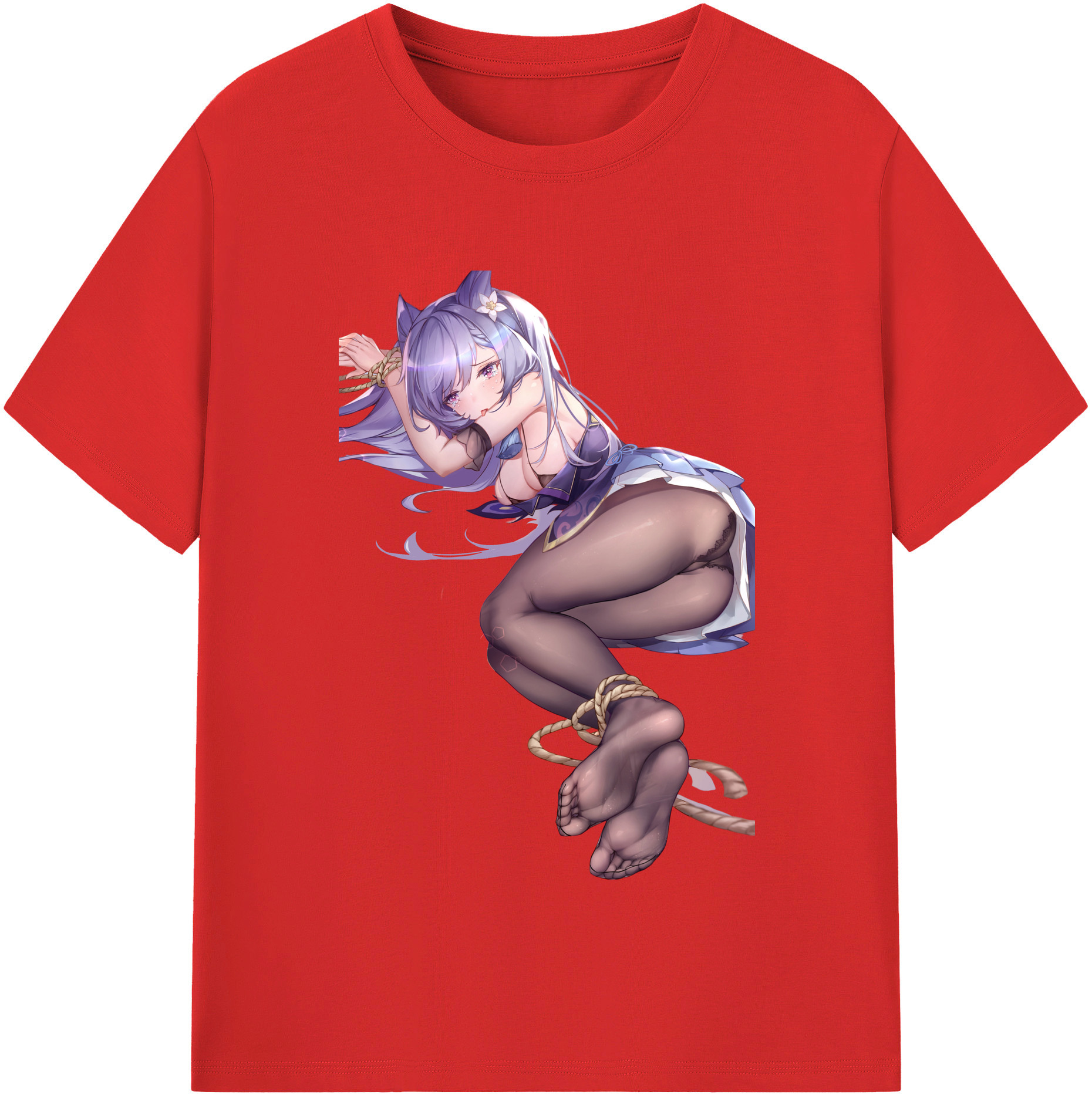 げんし神 刻晴 こくせい genshin Kokusei 綿100％半袖Tシャツ（フロントプリント）